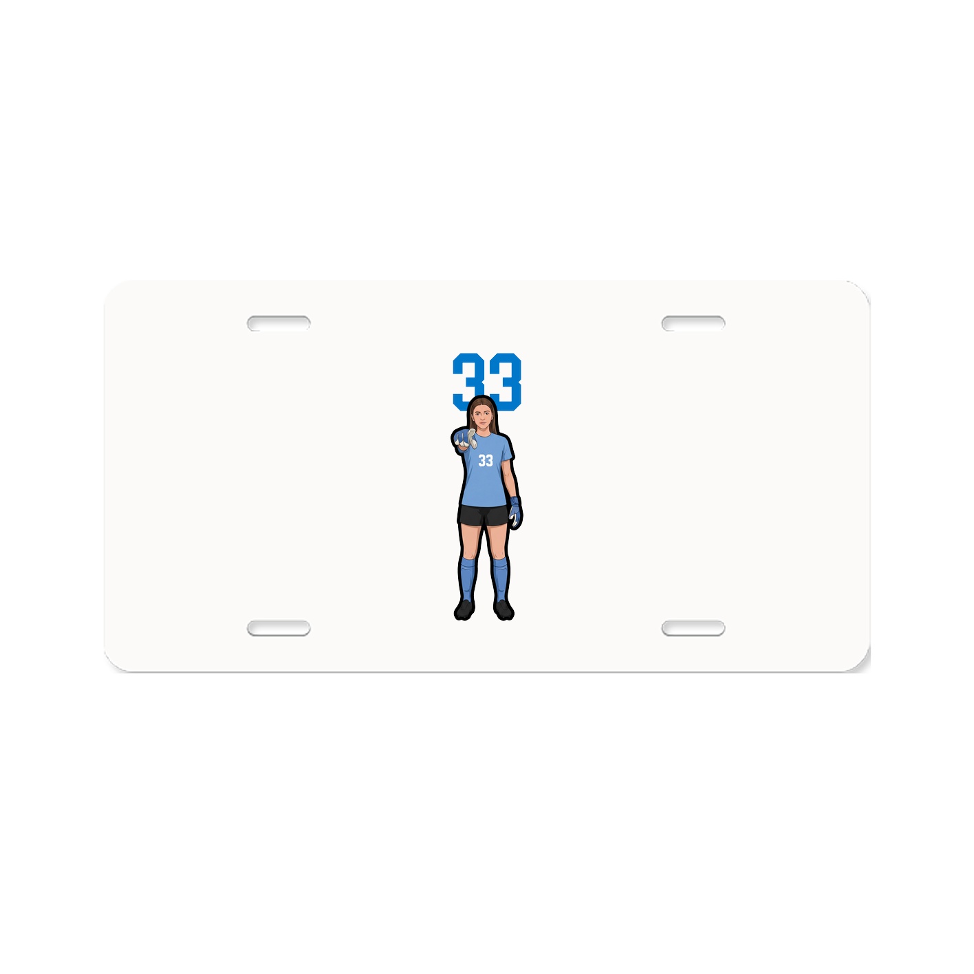 License Plate — Number Top in Classic