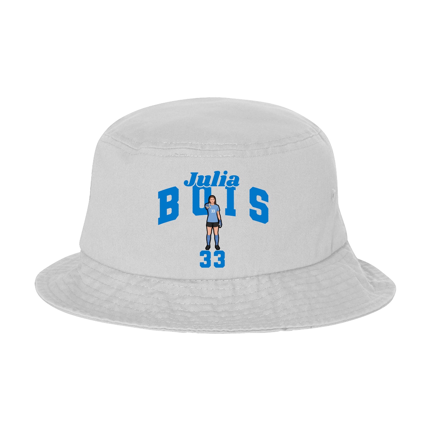 Bucket Cap — Signature Arch in White