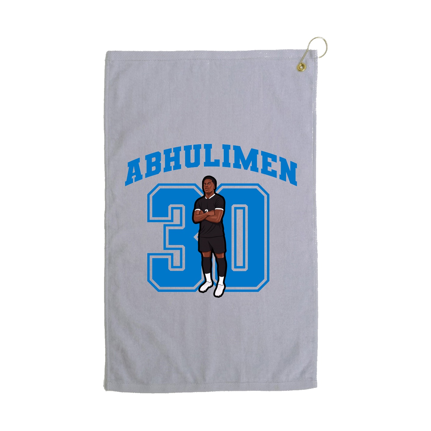 Golf Towel — Number in Grey