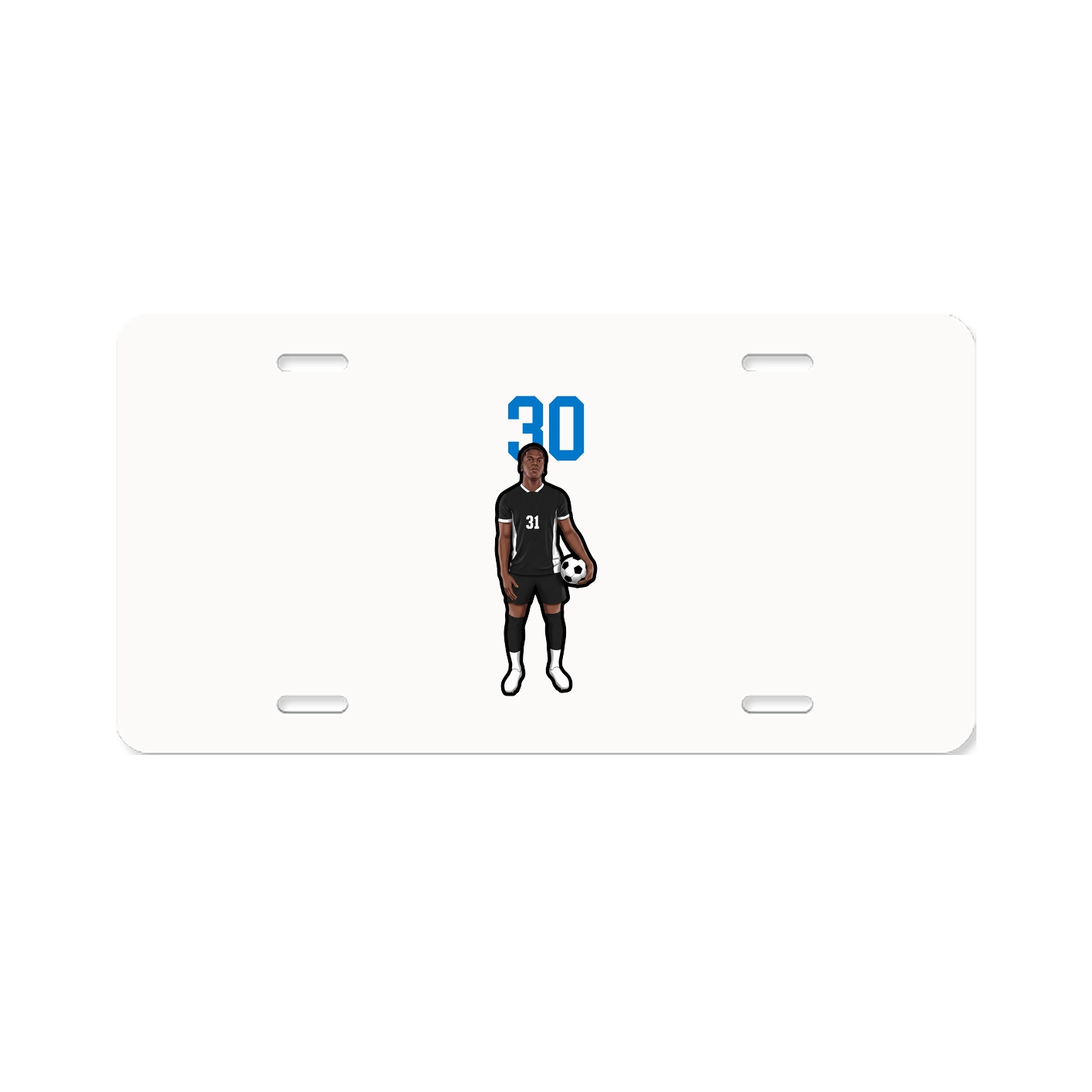 License Plate — Number Top in Classic