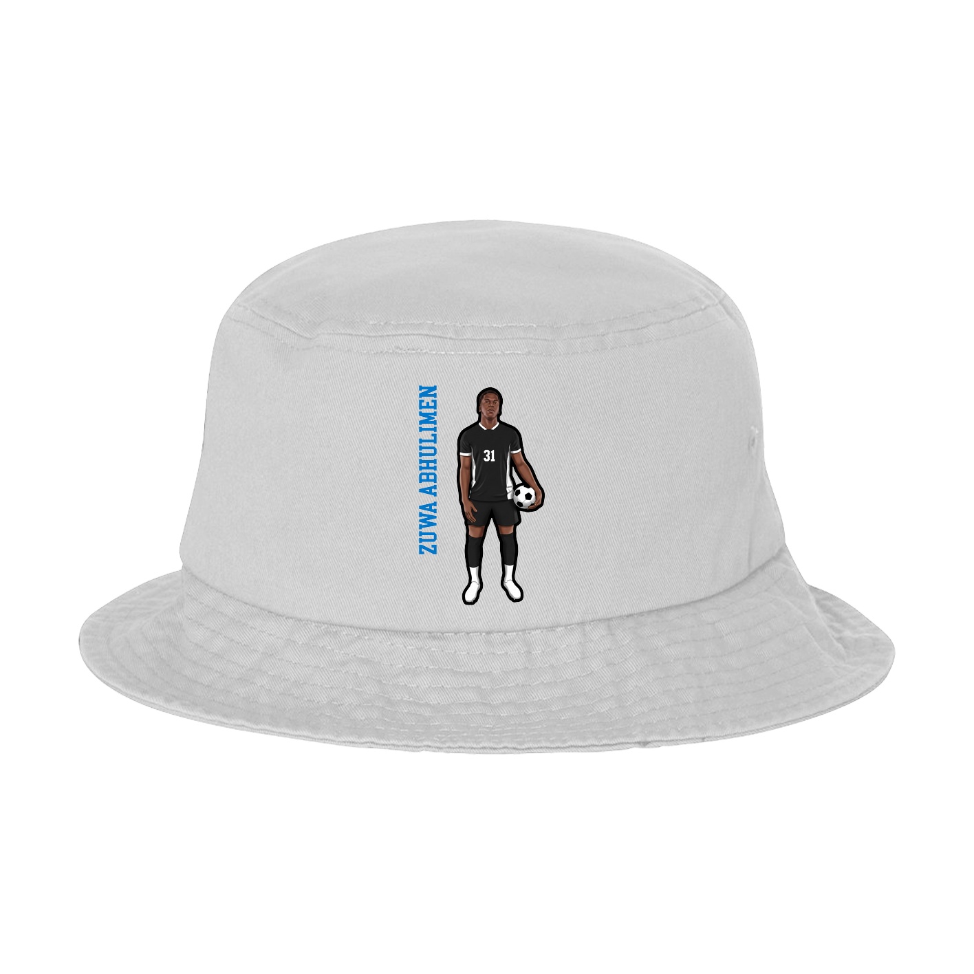 Bucket Cap — Name Vertical in White