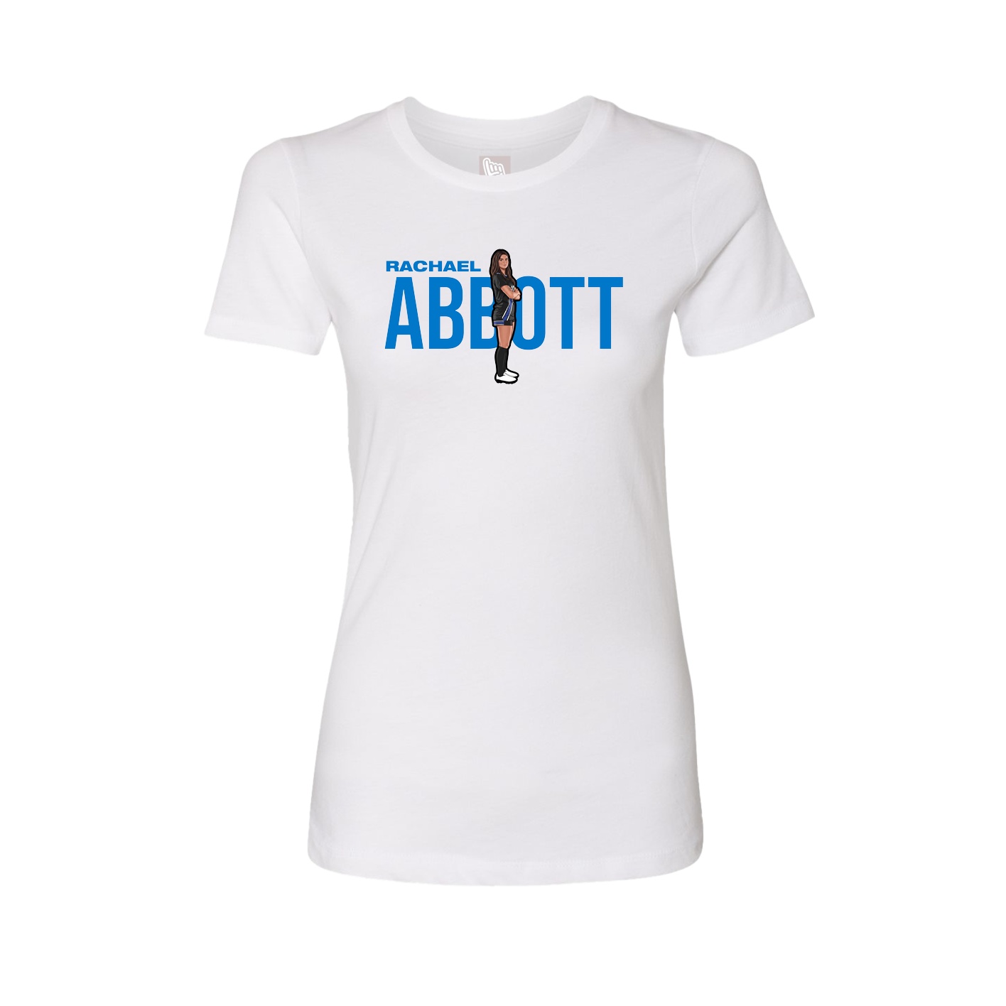 Fitted Women's Tee — Player Name in White