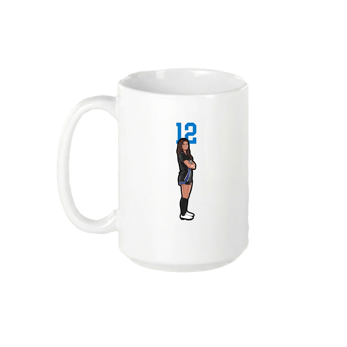 15oz Coffee Mug — Number Top in White