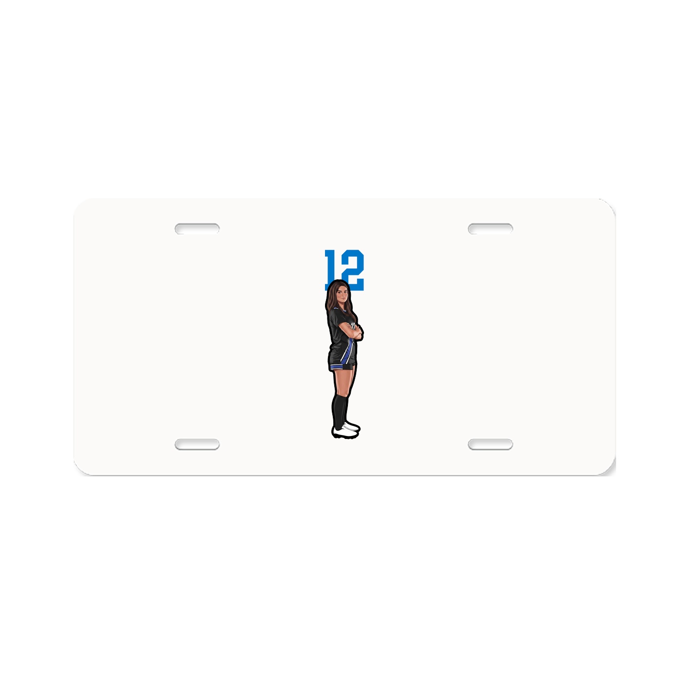 License Plate — Number Top in Classic