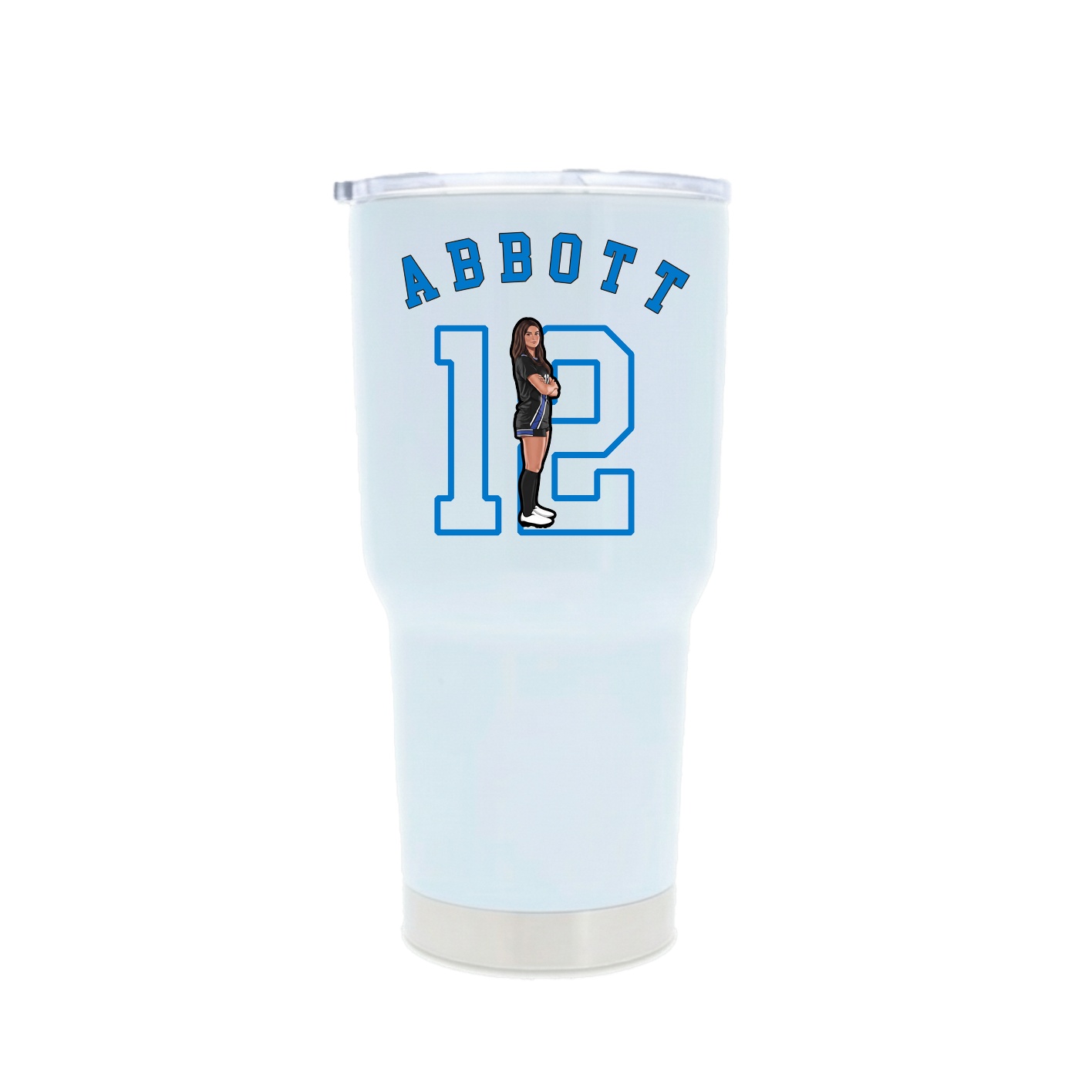 30oz Stainless Steel Tumbler — Shirsey Arch in White