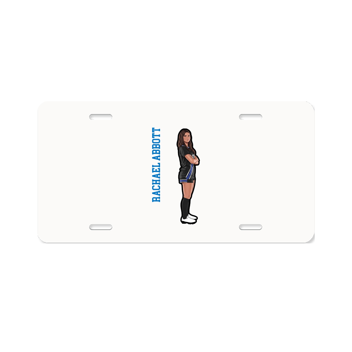 License Plate — Name Vertical in Classic