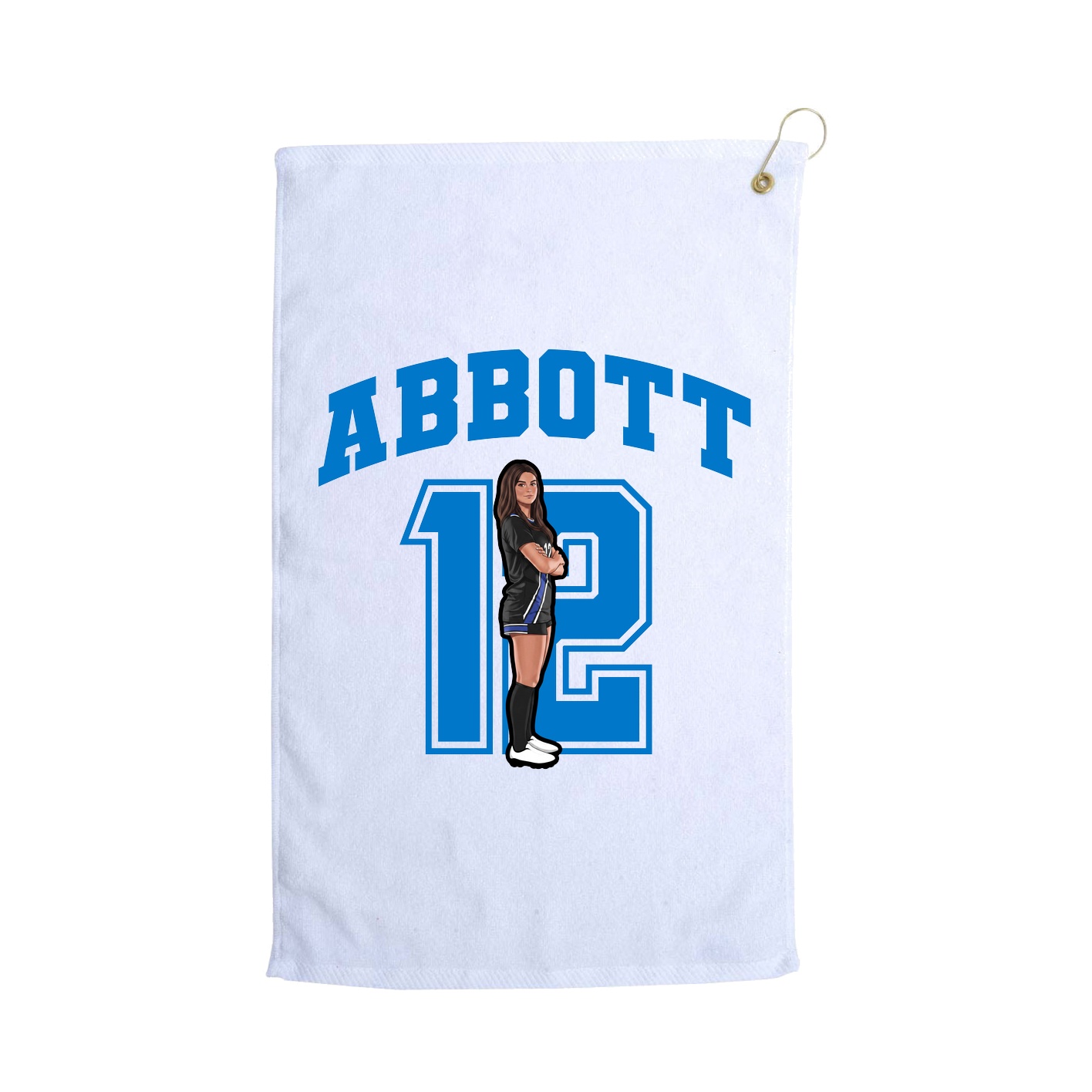 Golf Towel — Number in White