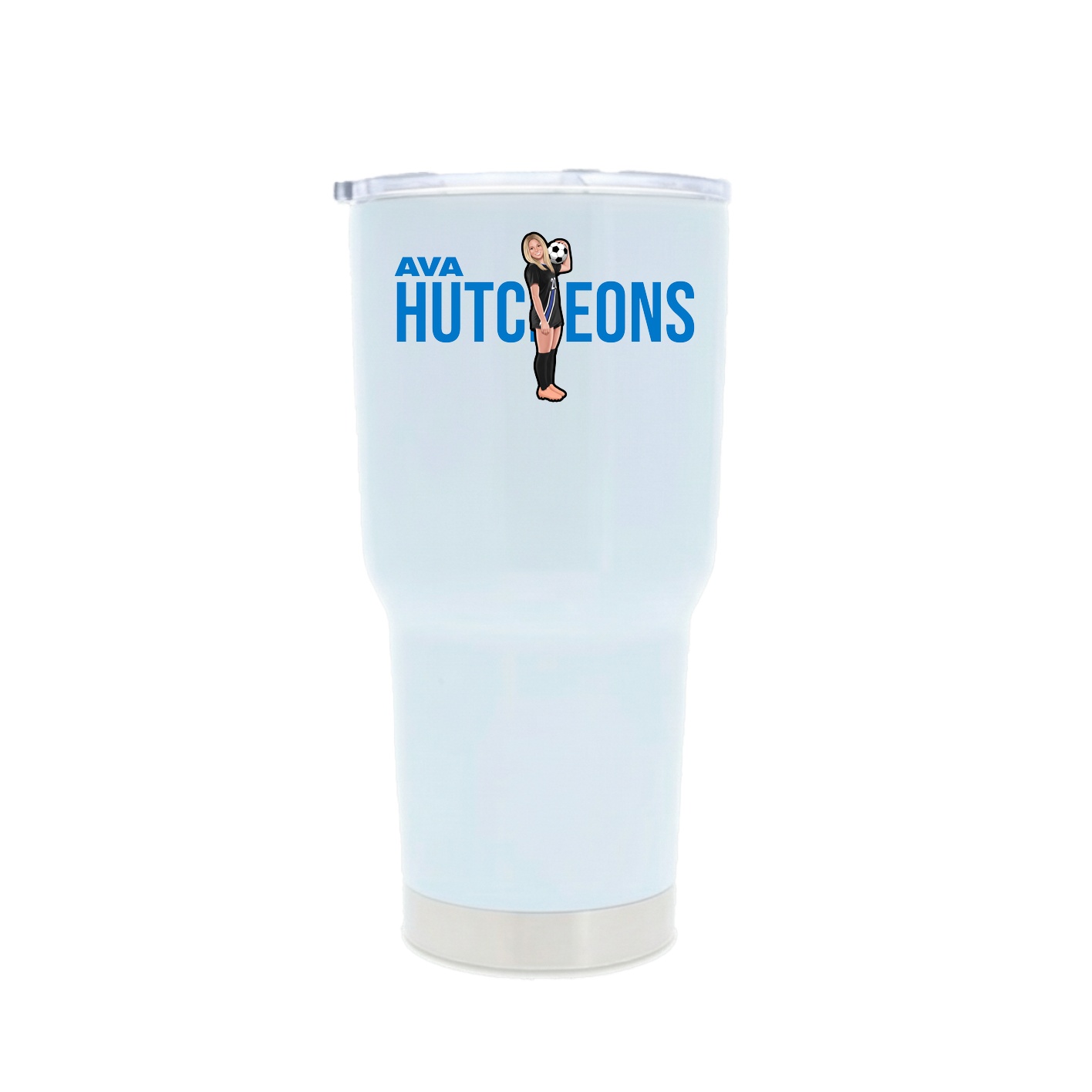 30oz Stainless Steel Tumbler — Player Name in White