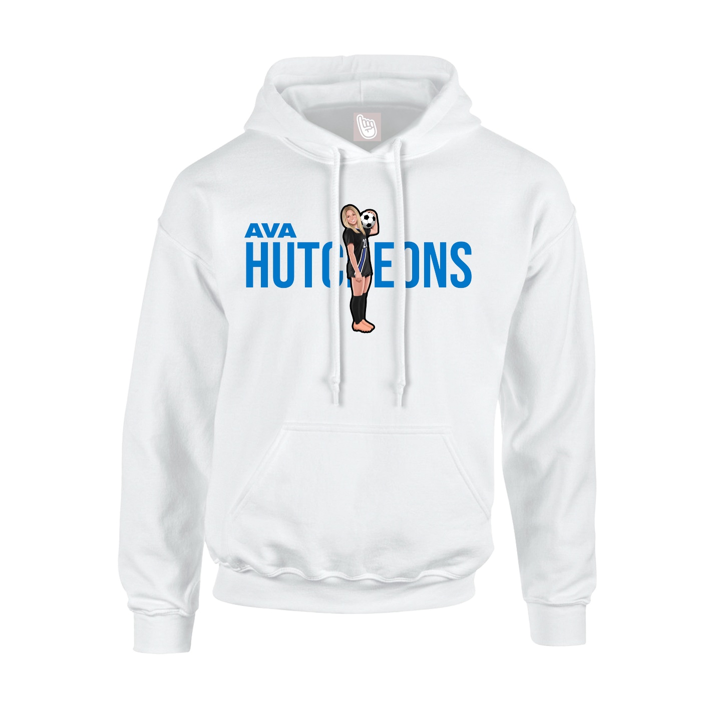 Youth Hoodie — Player Name in White