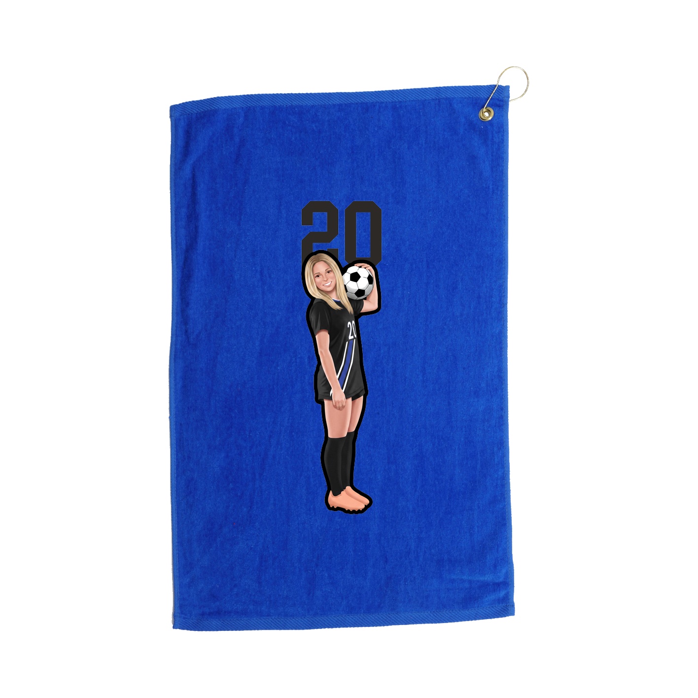 Golf Towel — Number Top in Royal