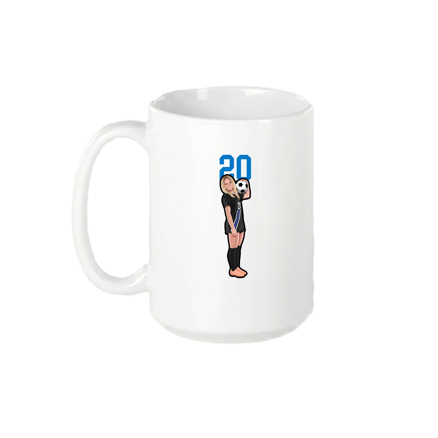 15oz Coffee Mug — Number Top in White