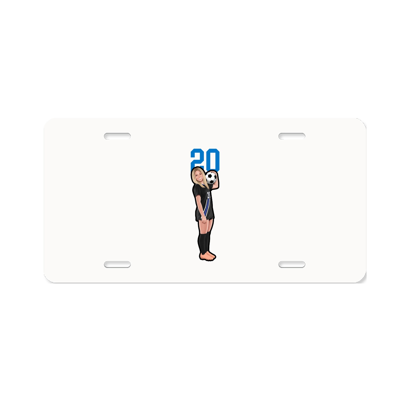 License Plate — Number Top in Classic