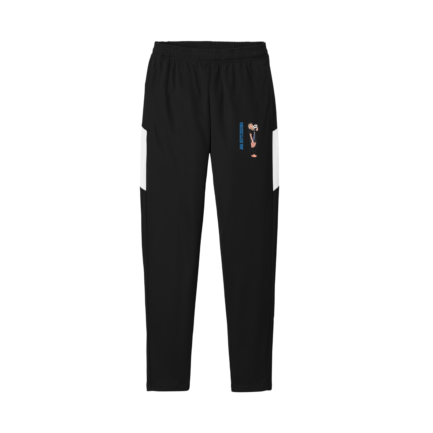 Team Travel Pant — Name Vertical in Black/White