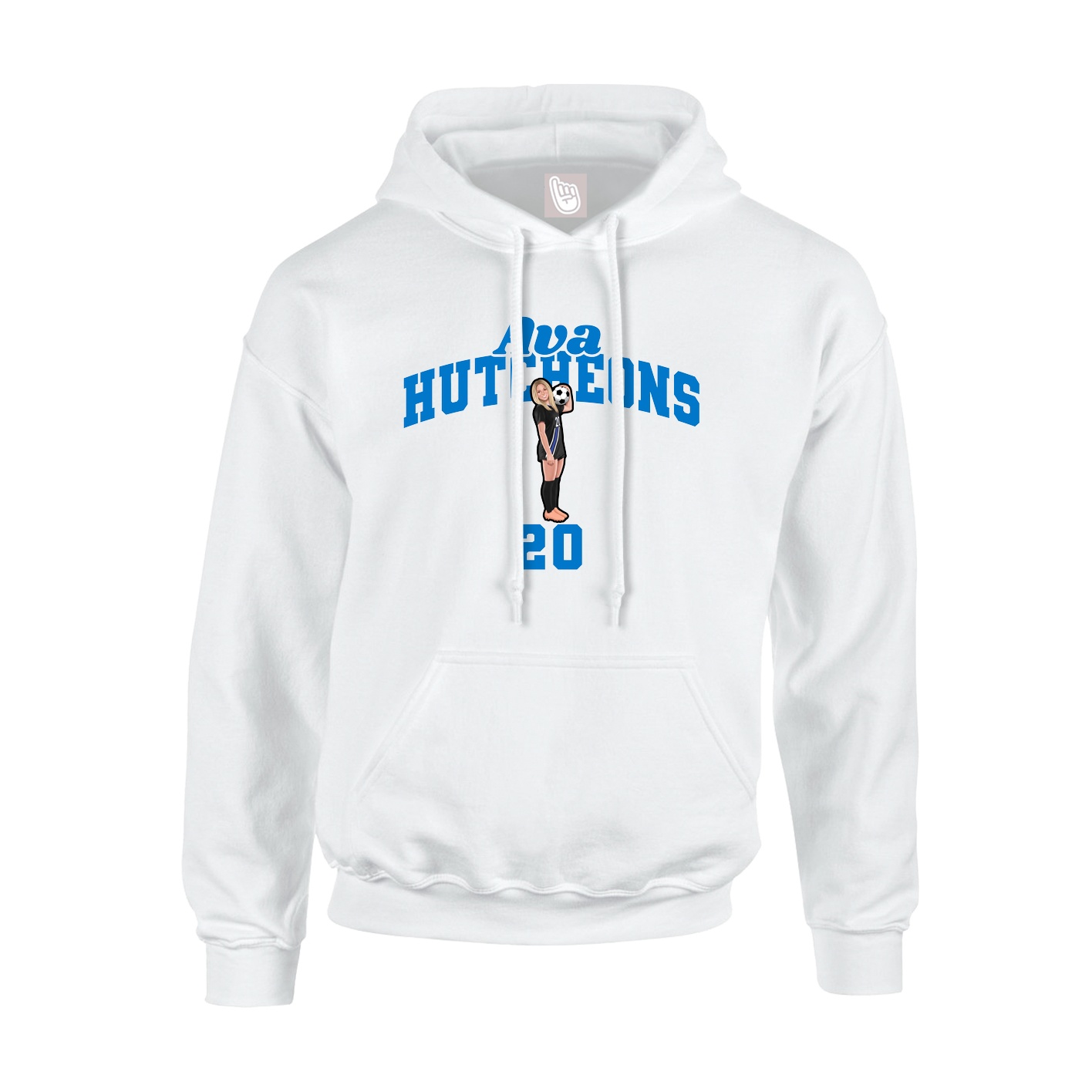 Hoodie — Signature Arch in White