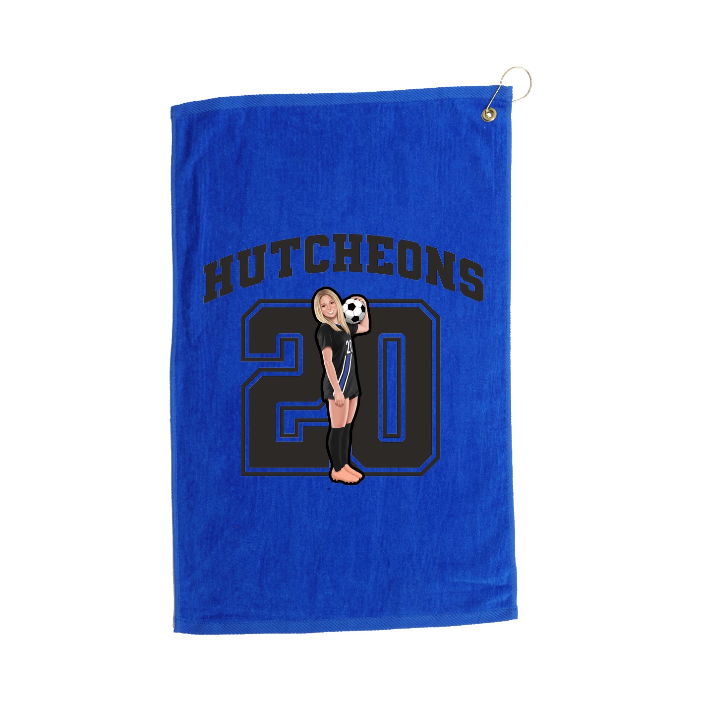 Golf Towel — Number in Royal