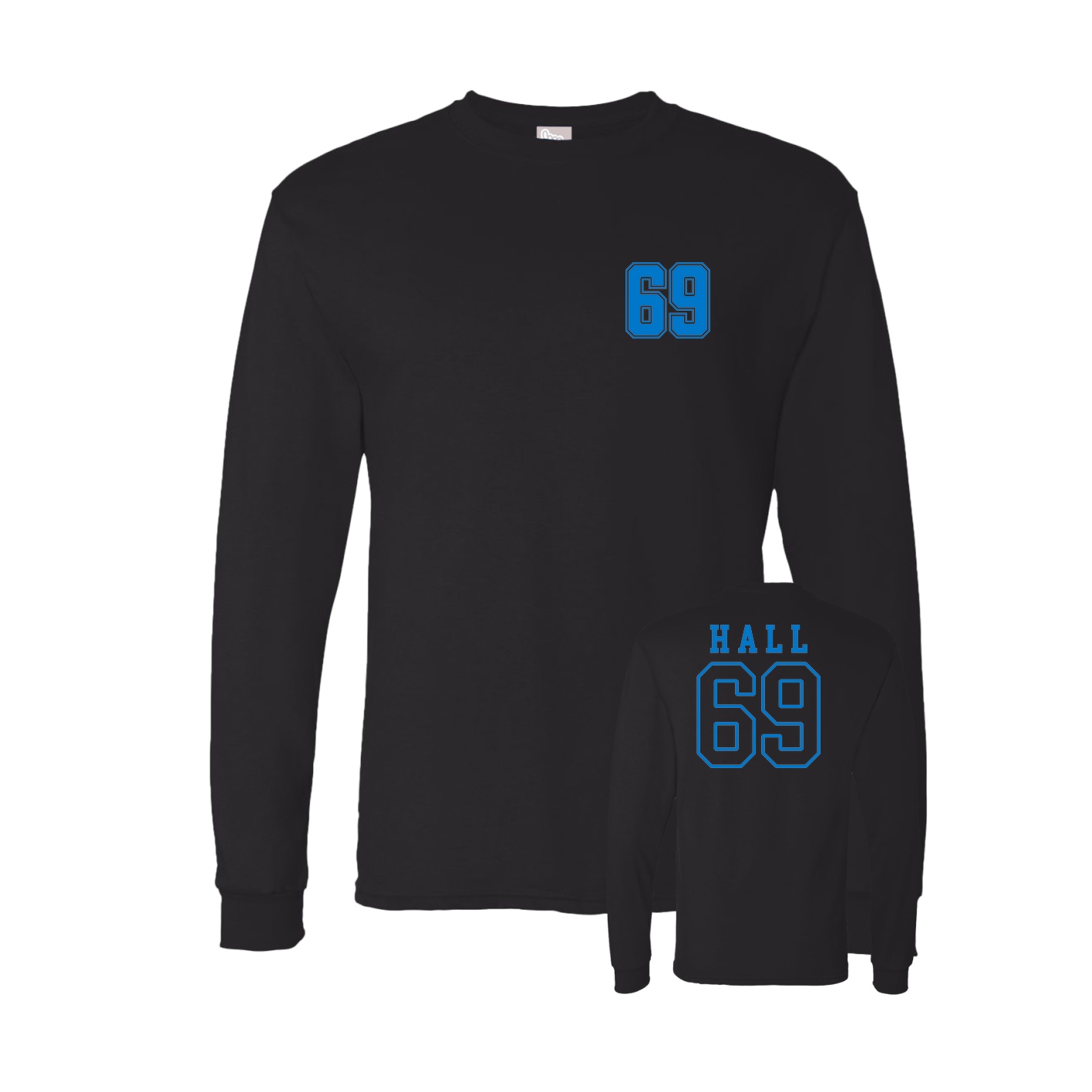 Long Sleeve Tee — Chest Back in Black