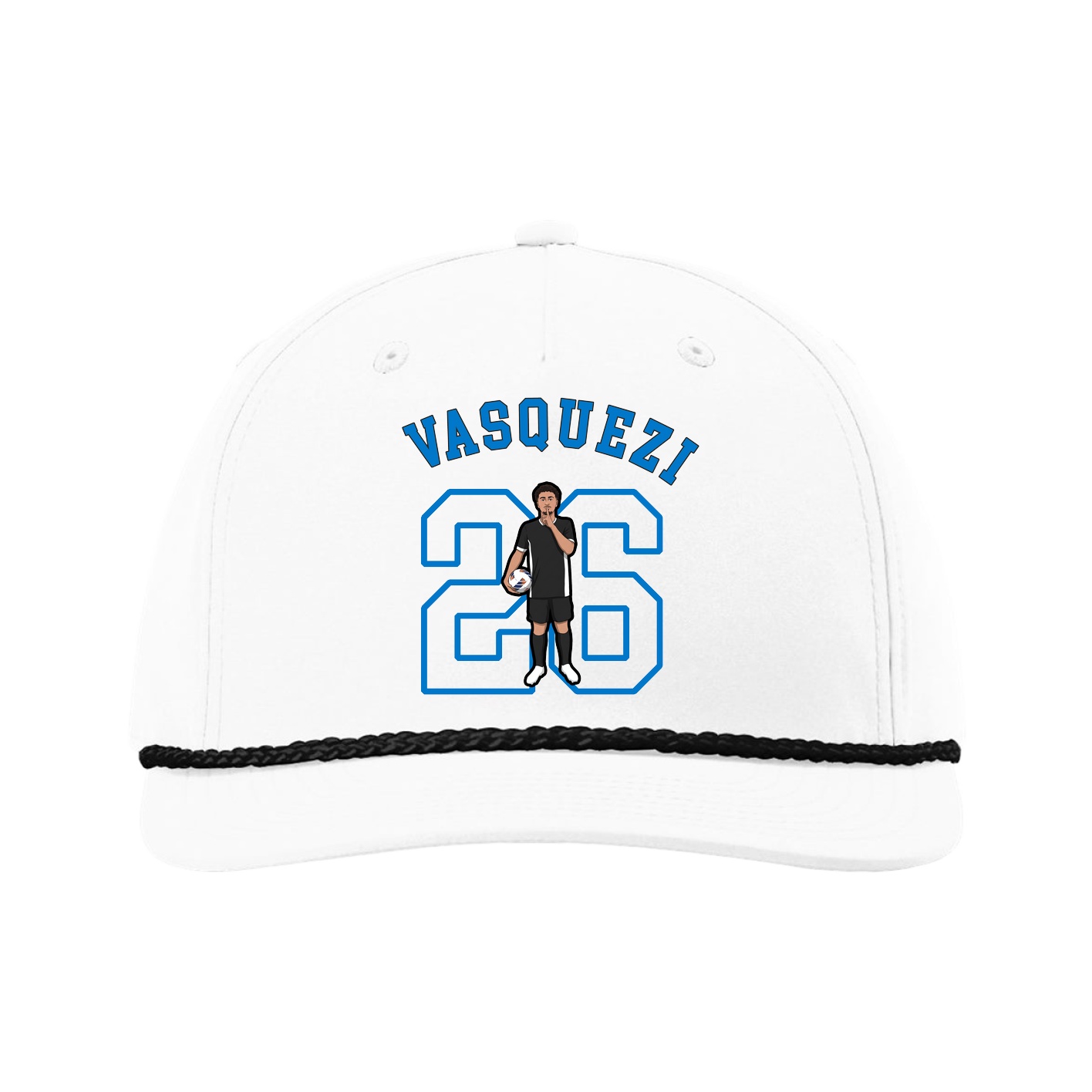 Five-Panel Classic Rope Cap — Shirsey Arch in White