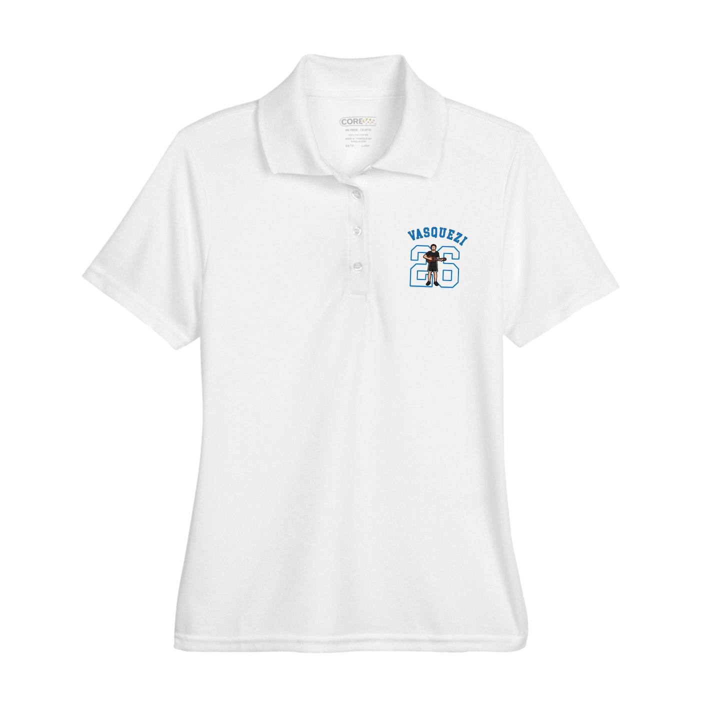 Womens Performance Polo — Shirsey Arch in White