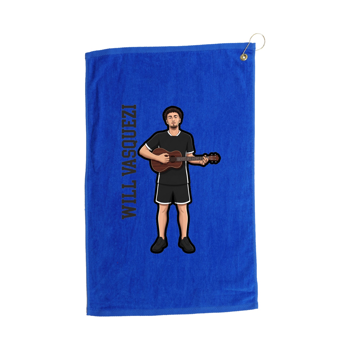 Golf Towel — Name Vertical in Royal