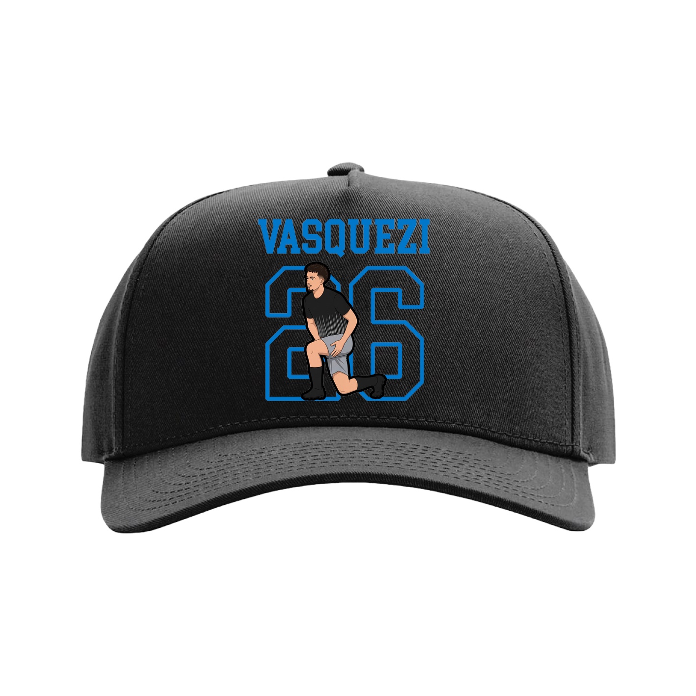 Full Fabric Five-Panel Champ Cap — Shirsey in Black