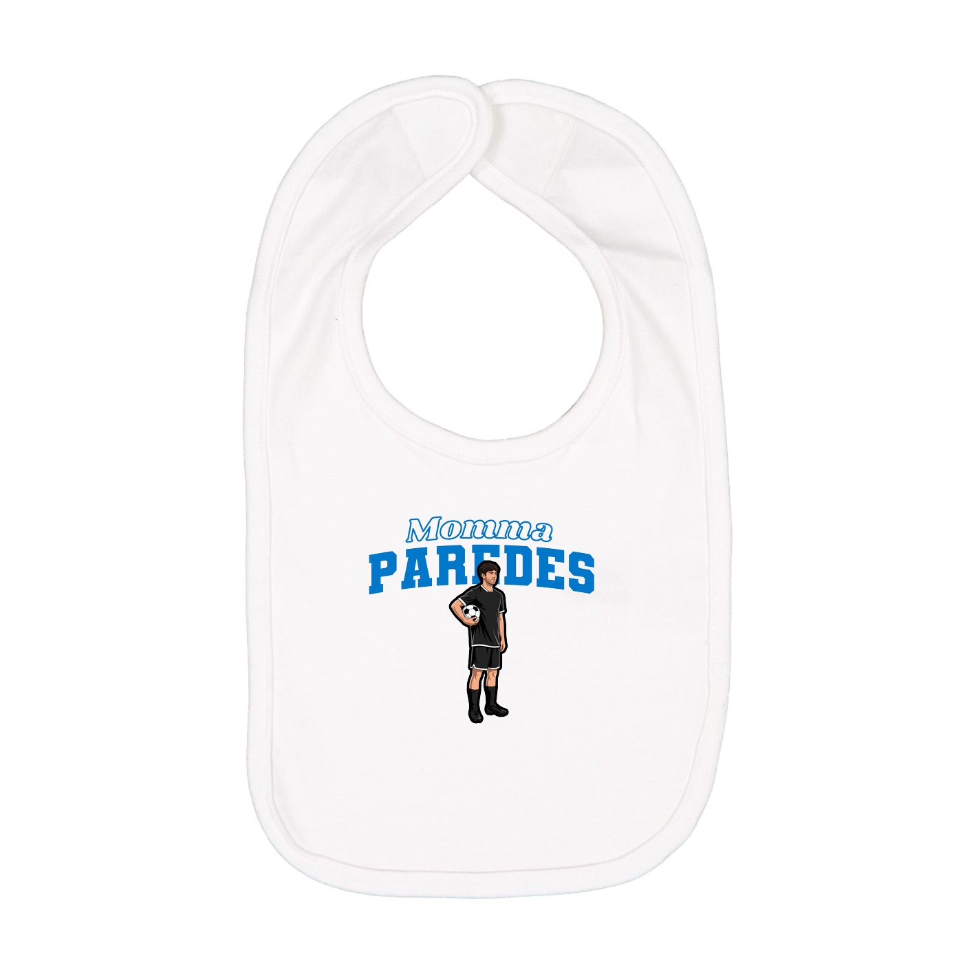 Infant Bib — Mothers Day Block in White