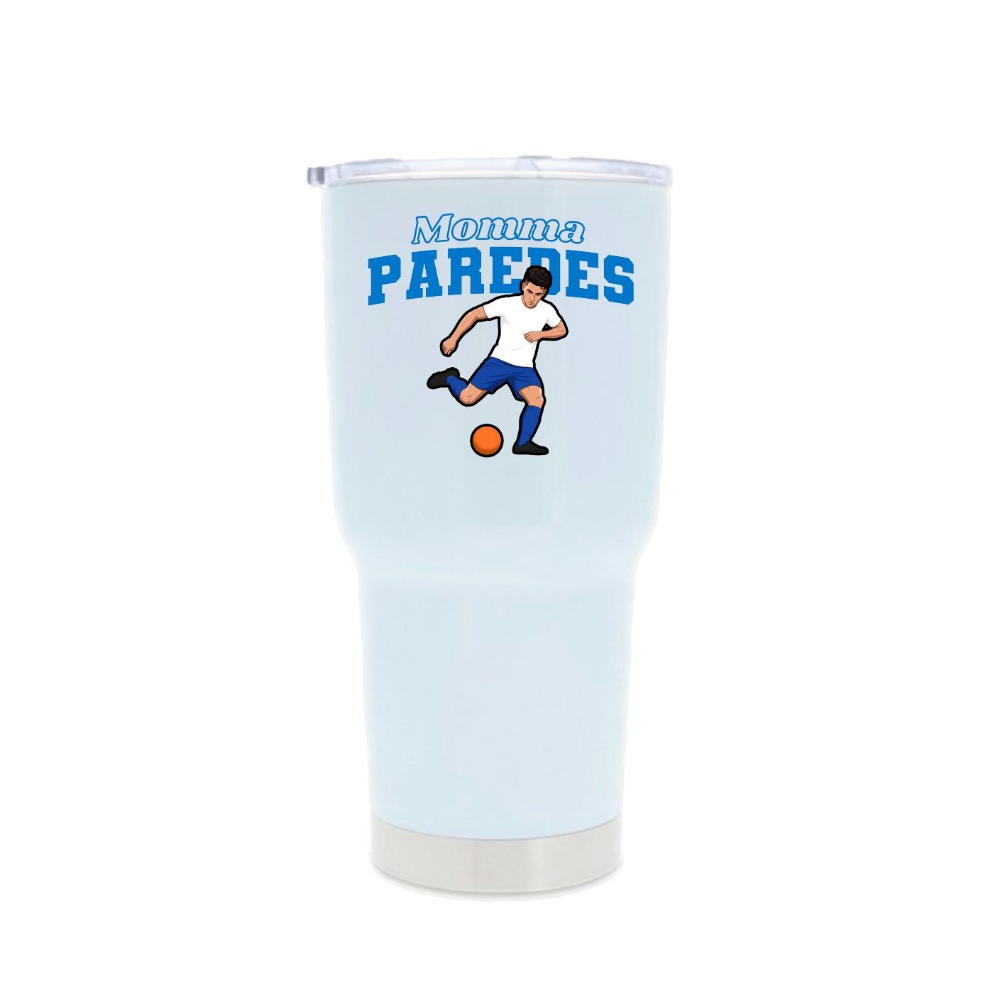 30oz Stainless Steel Tumbler — Mothers Day Block in White