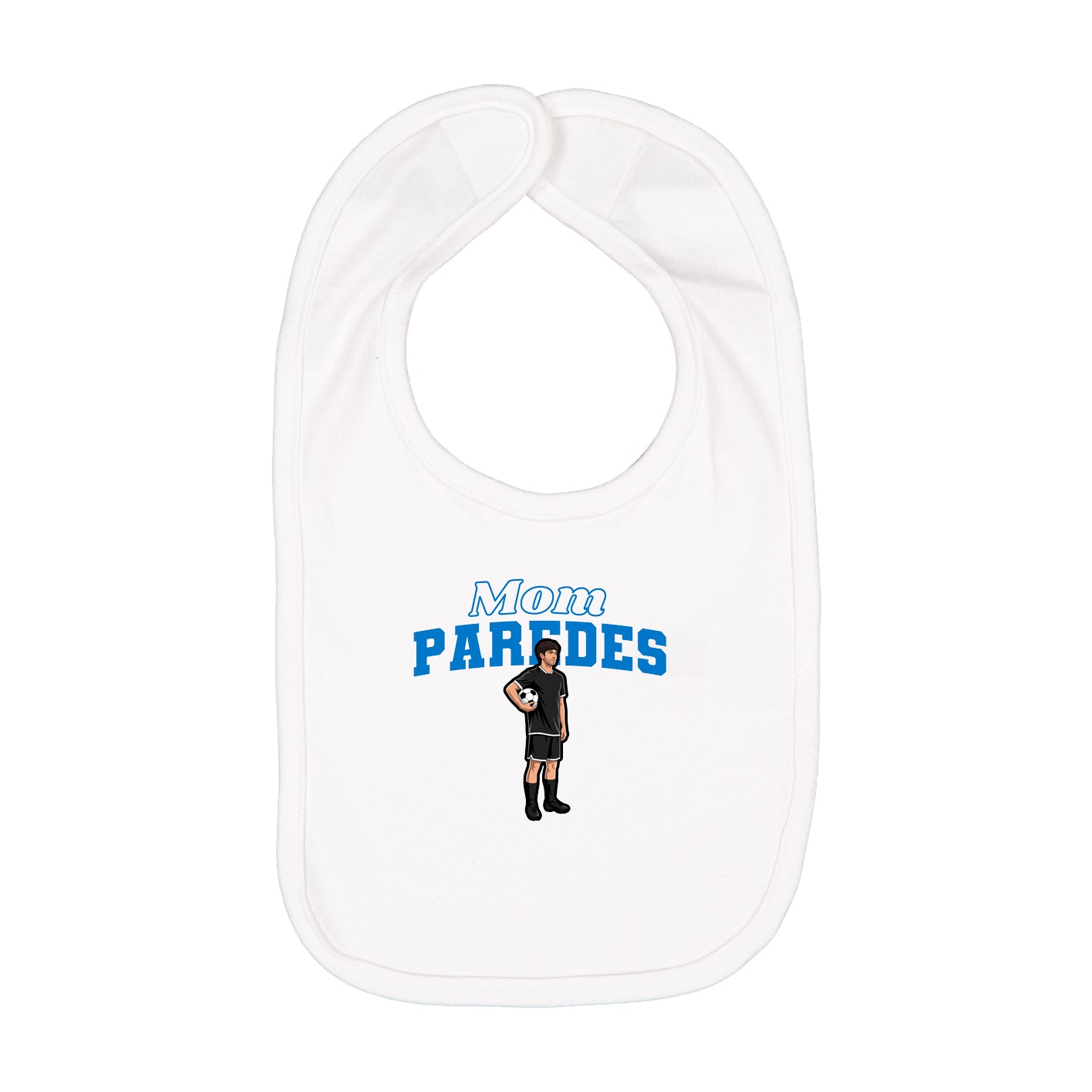 Infant Bib — Mothers Day Block in White
