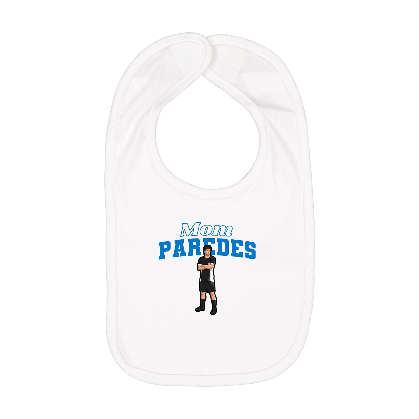 Infant Bib — Mothers Day Block in White