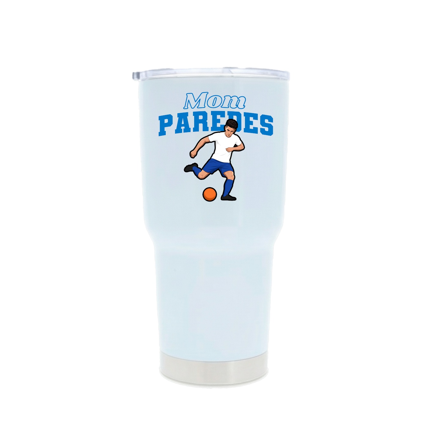 30oz Stainless Steel Tumbler — Mothers Day Block in White