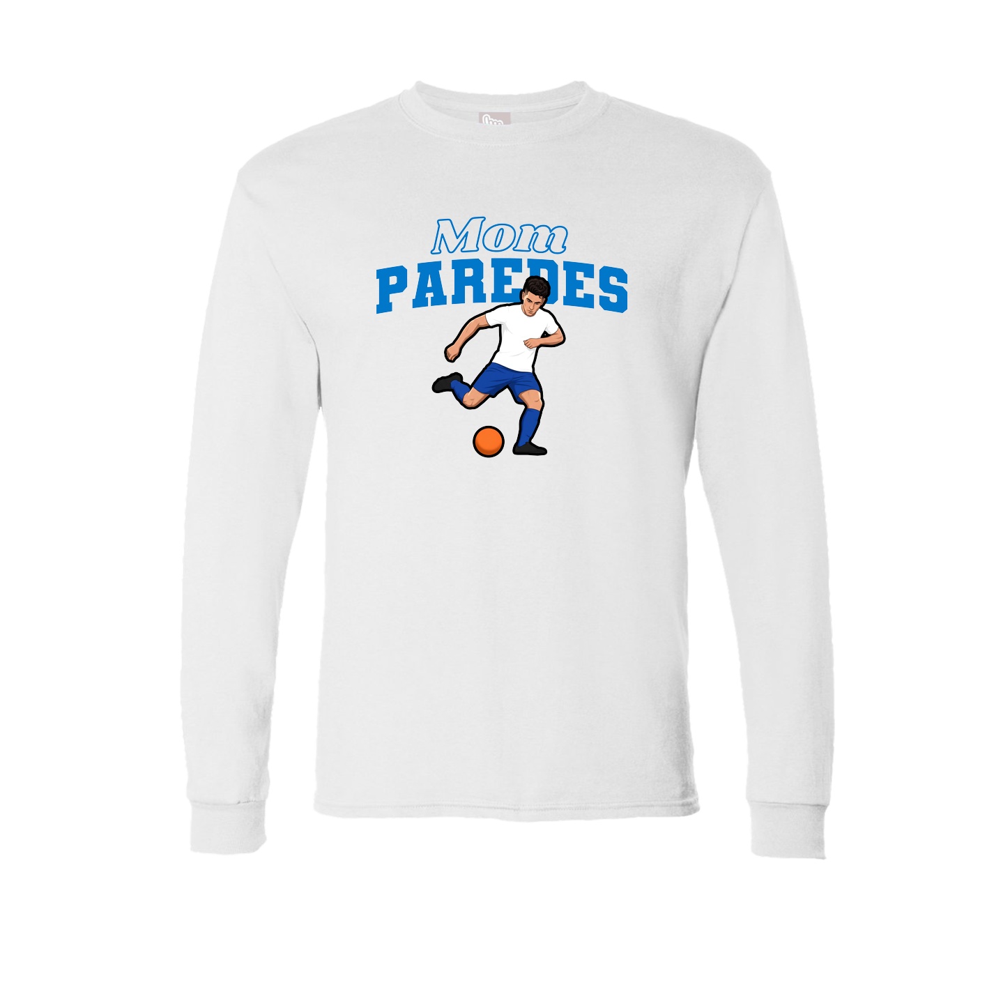 Long Sleeve Tee — Mothers Day Block in White