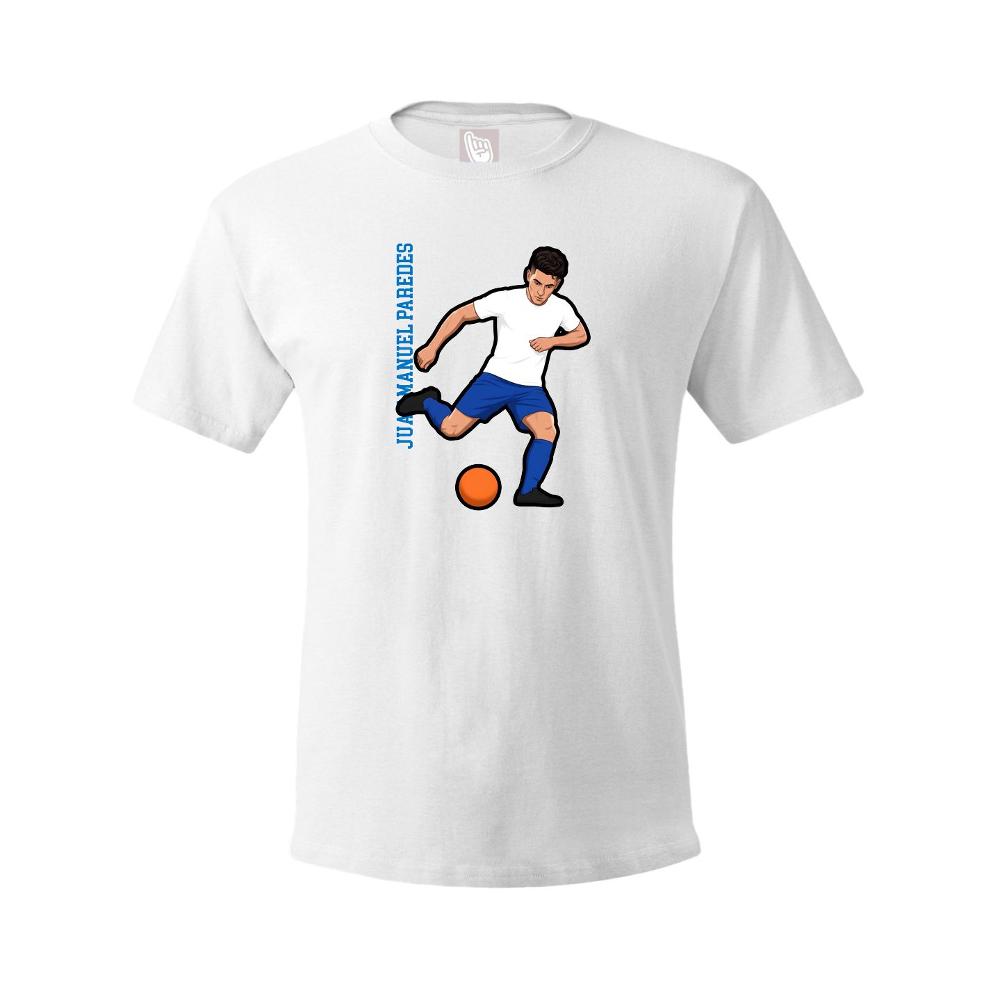 Youth Tee — Name Vertical in White