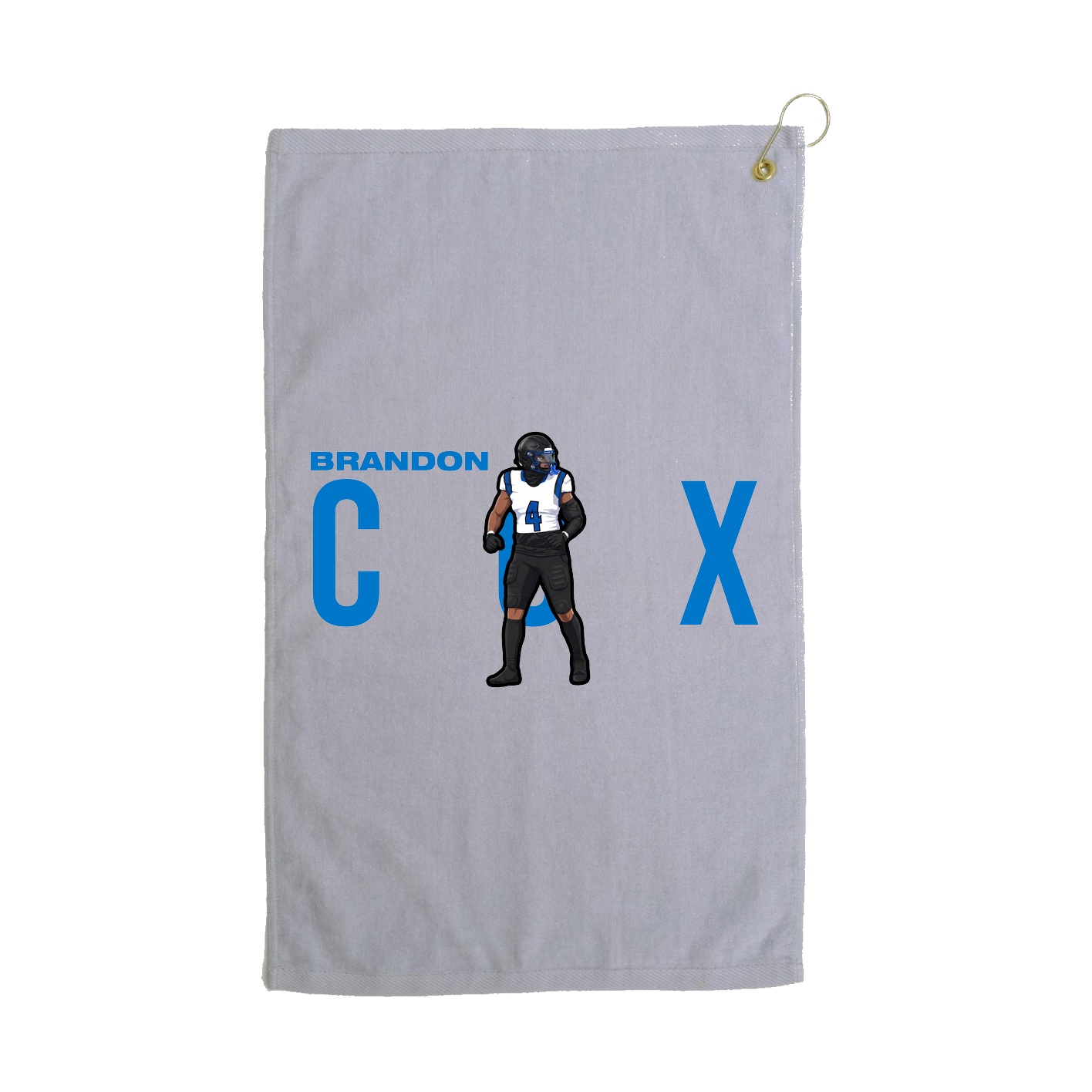 Golf Towel — Player Name in Grey
