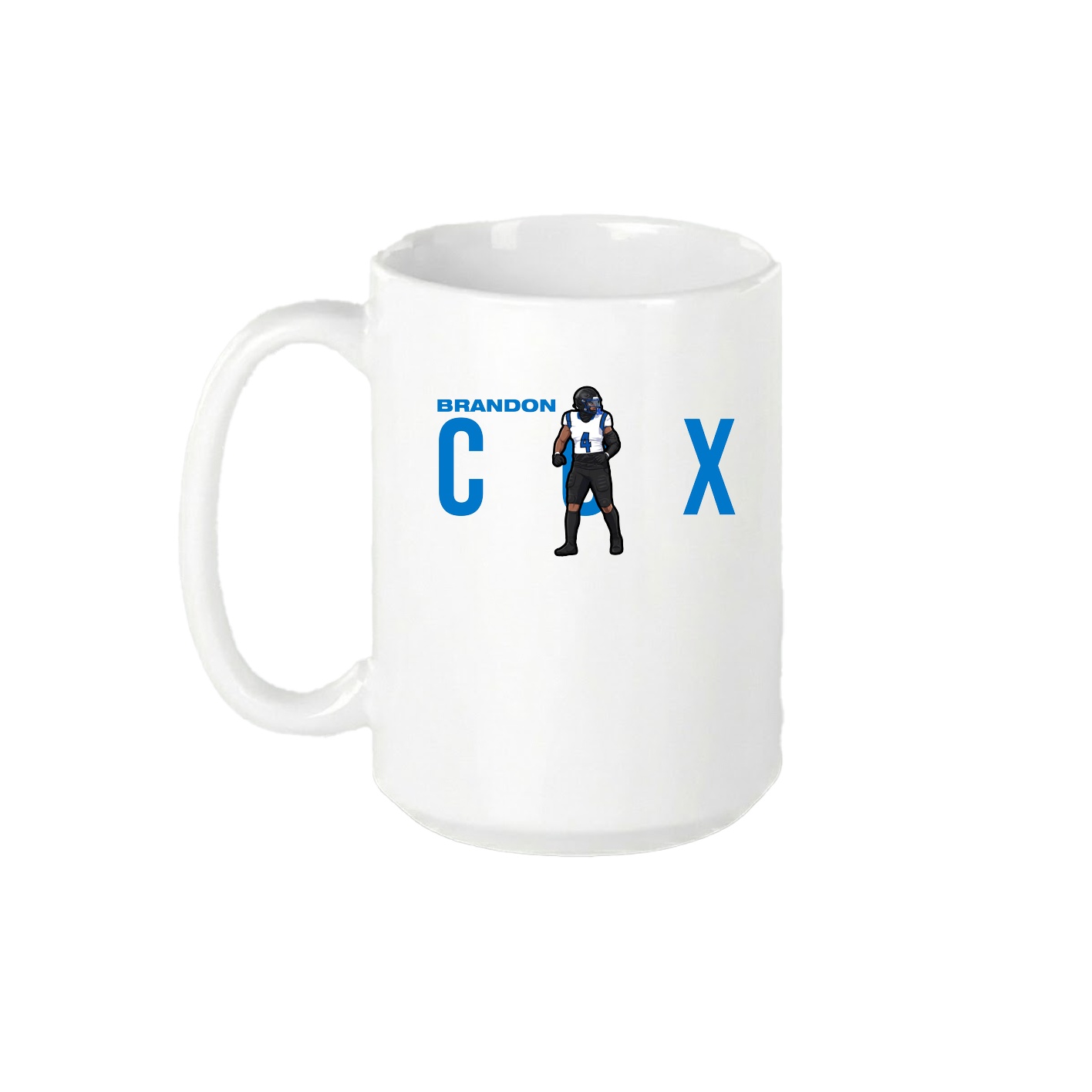 15oz Coffee Mug — Player Name in White