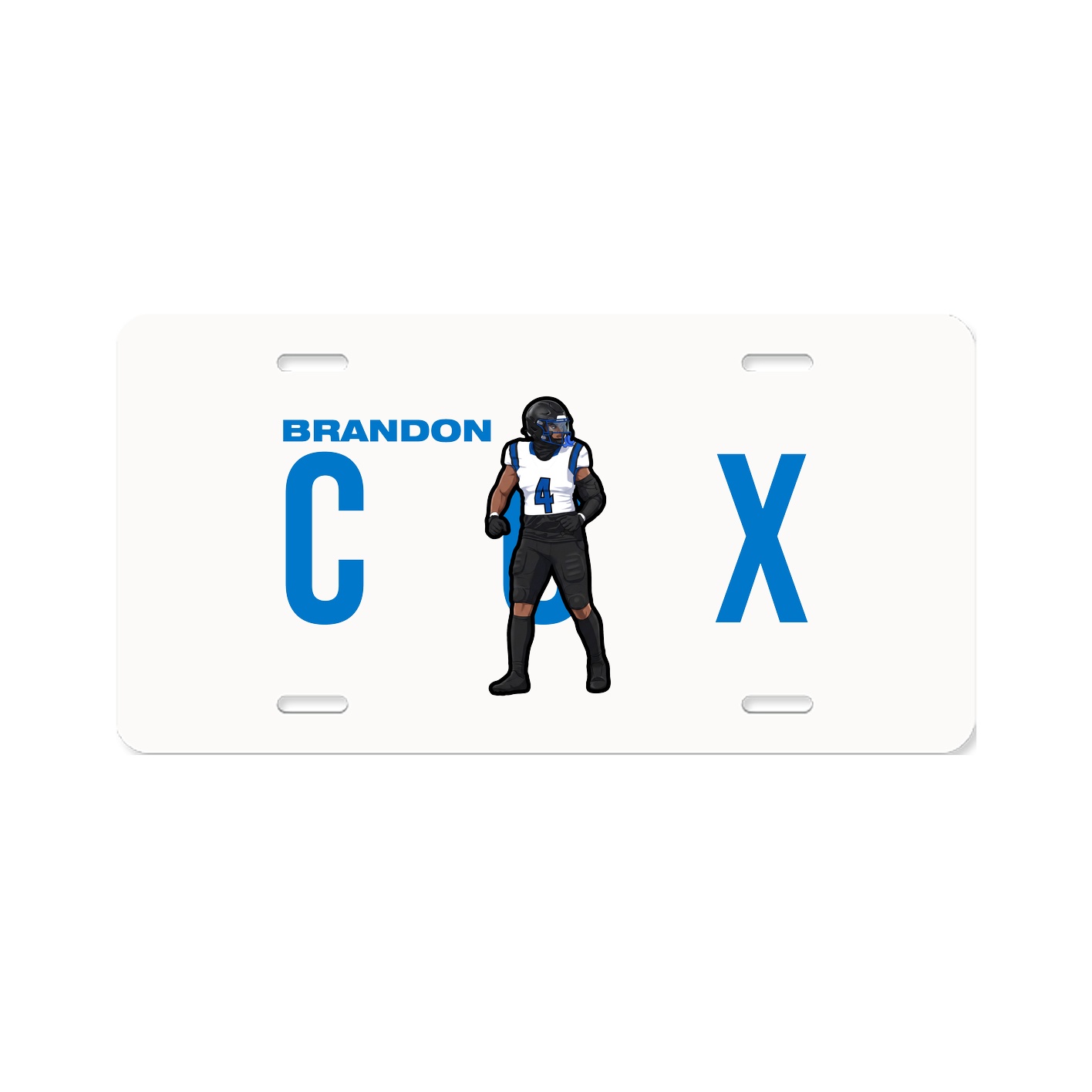License Plate — Player Name in Classic