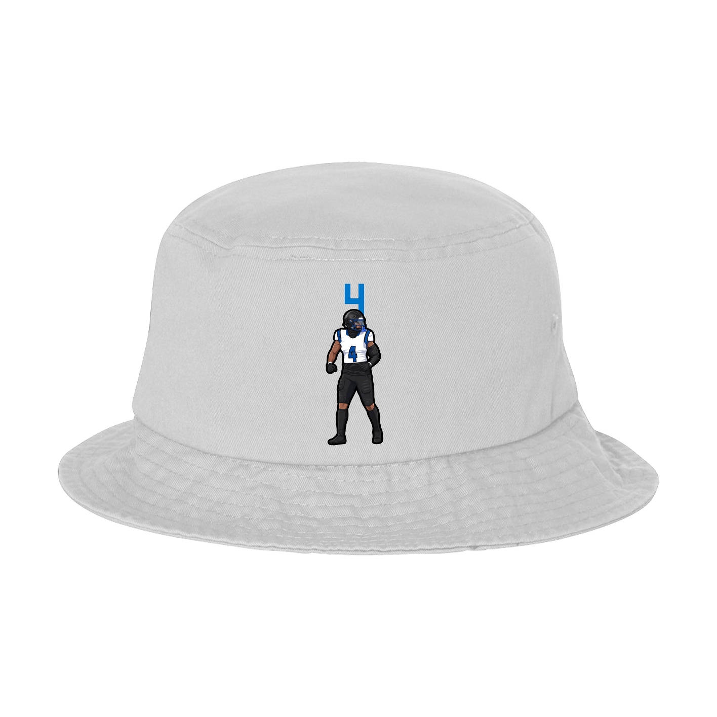 Bucket Cap — Number Top in White