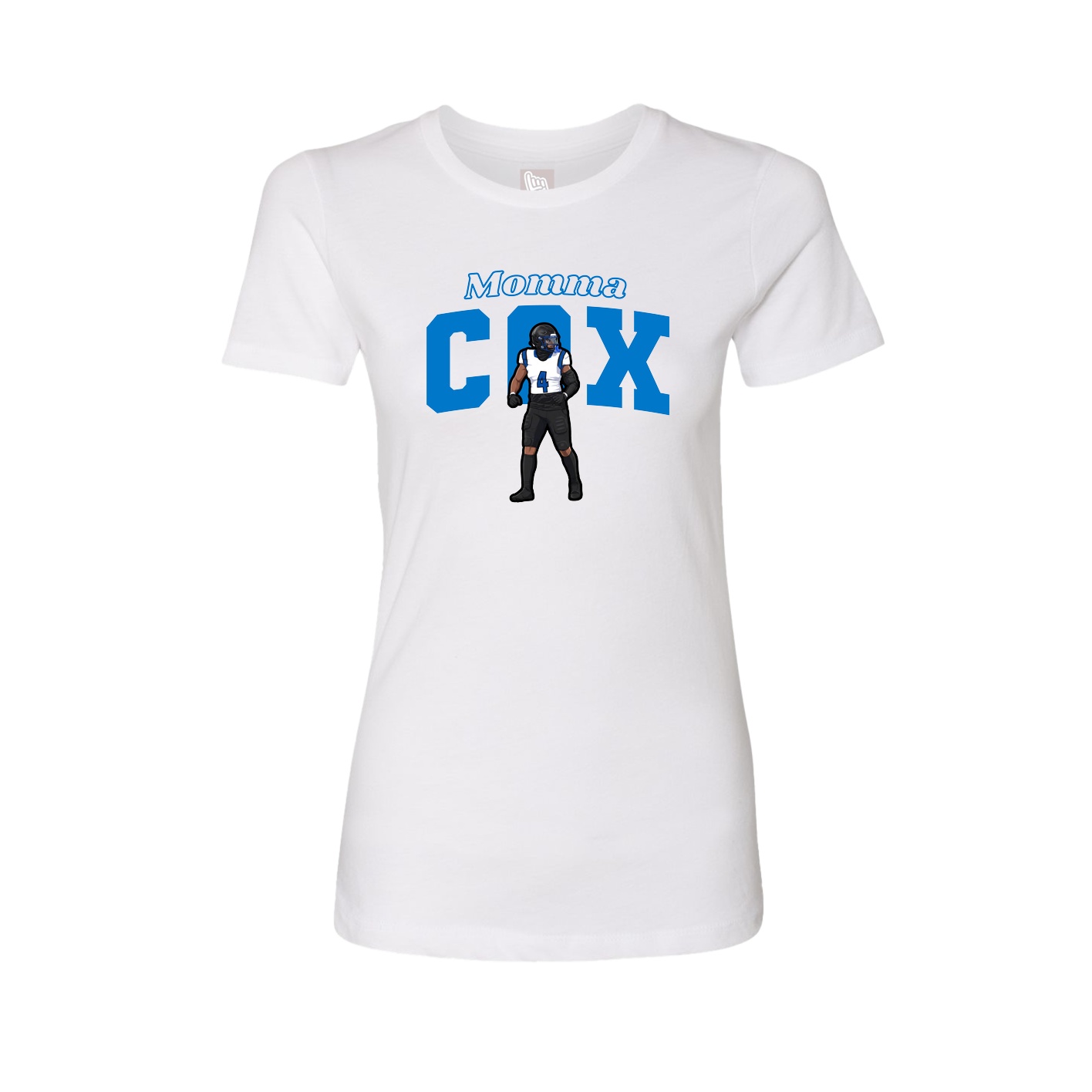Womens Tee — Mothers Day Block in White