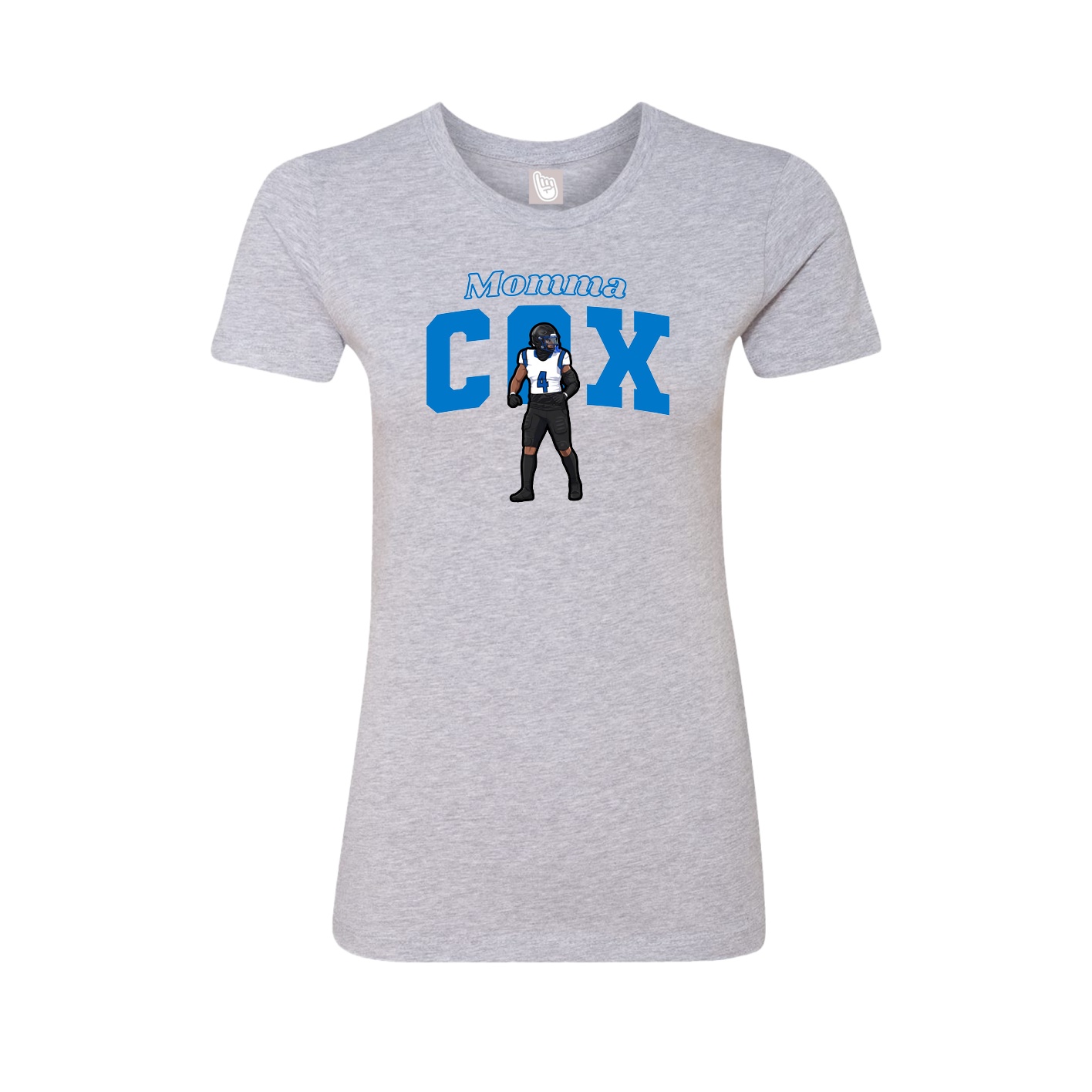 Womens Tee — Mothers Day Block in Grey