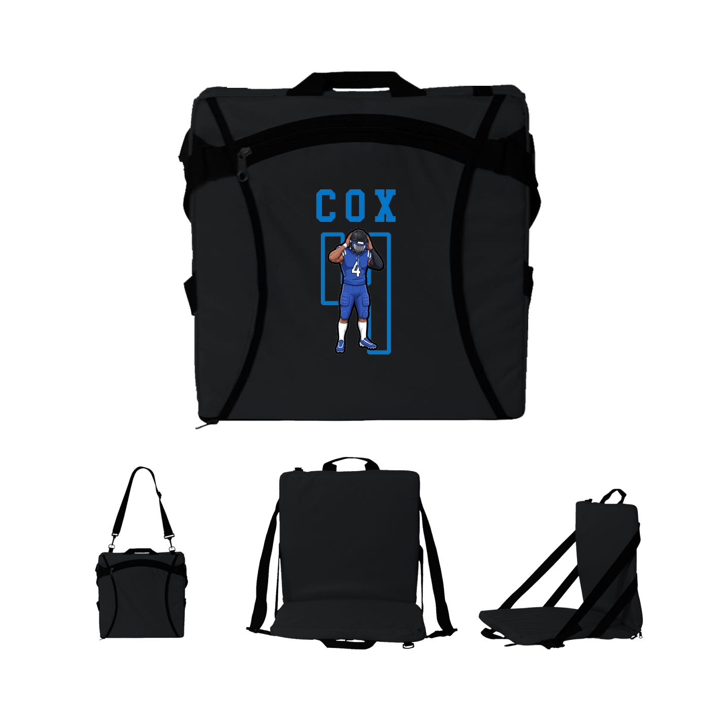 Folding Stadium Seat — Shirsey in Black