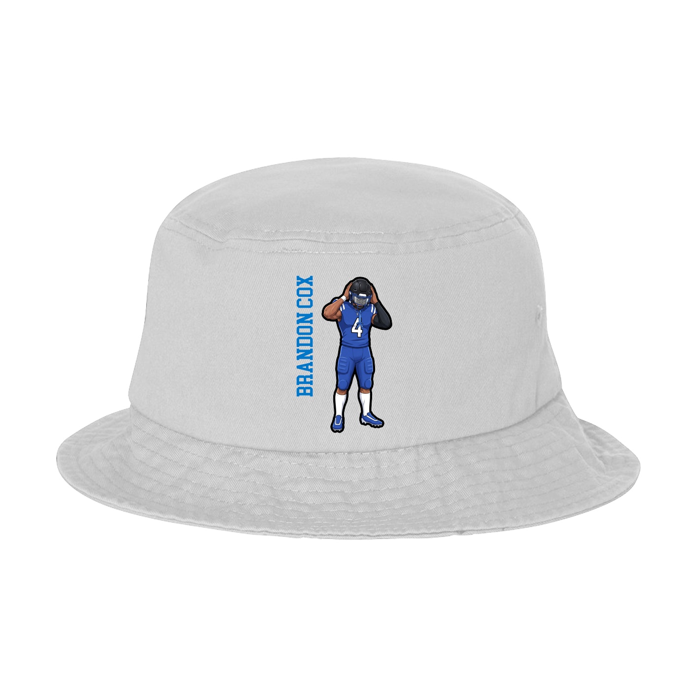 Bucket Cap — Name Vertical in White