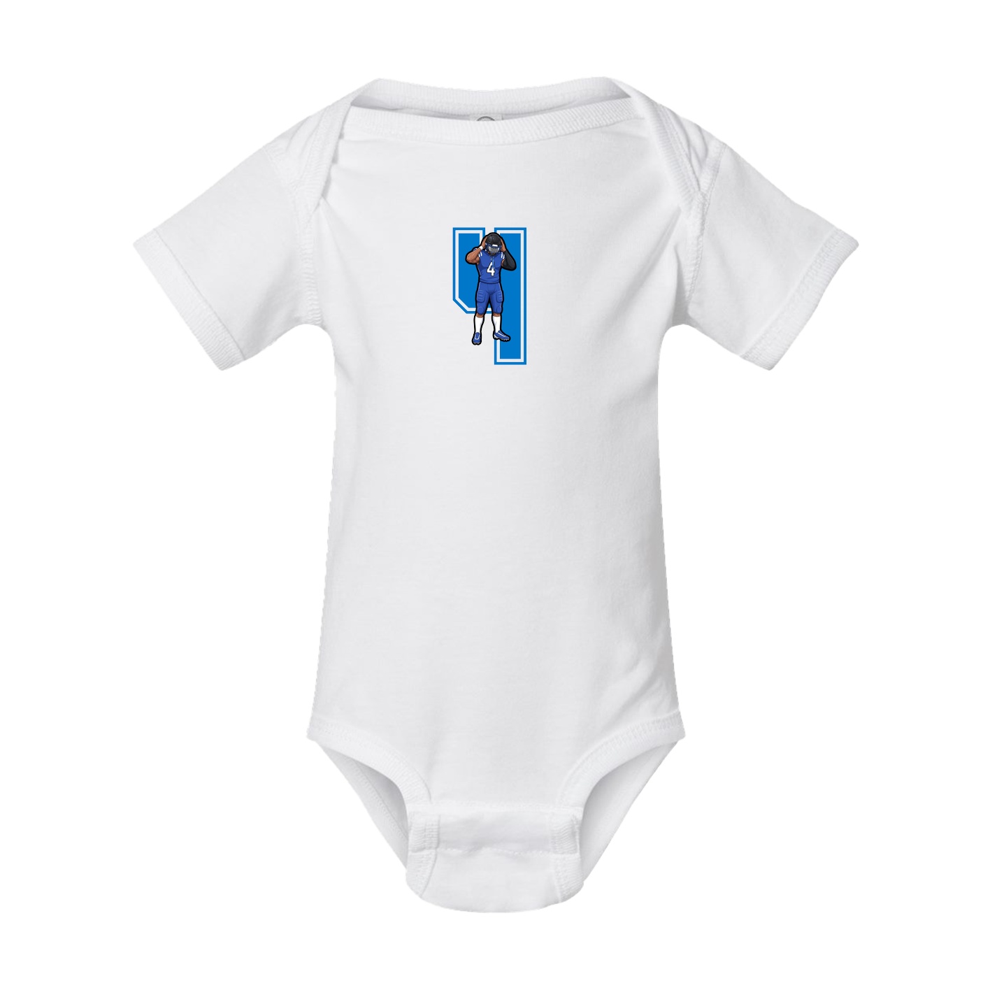 Baby Onesie — Number in White