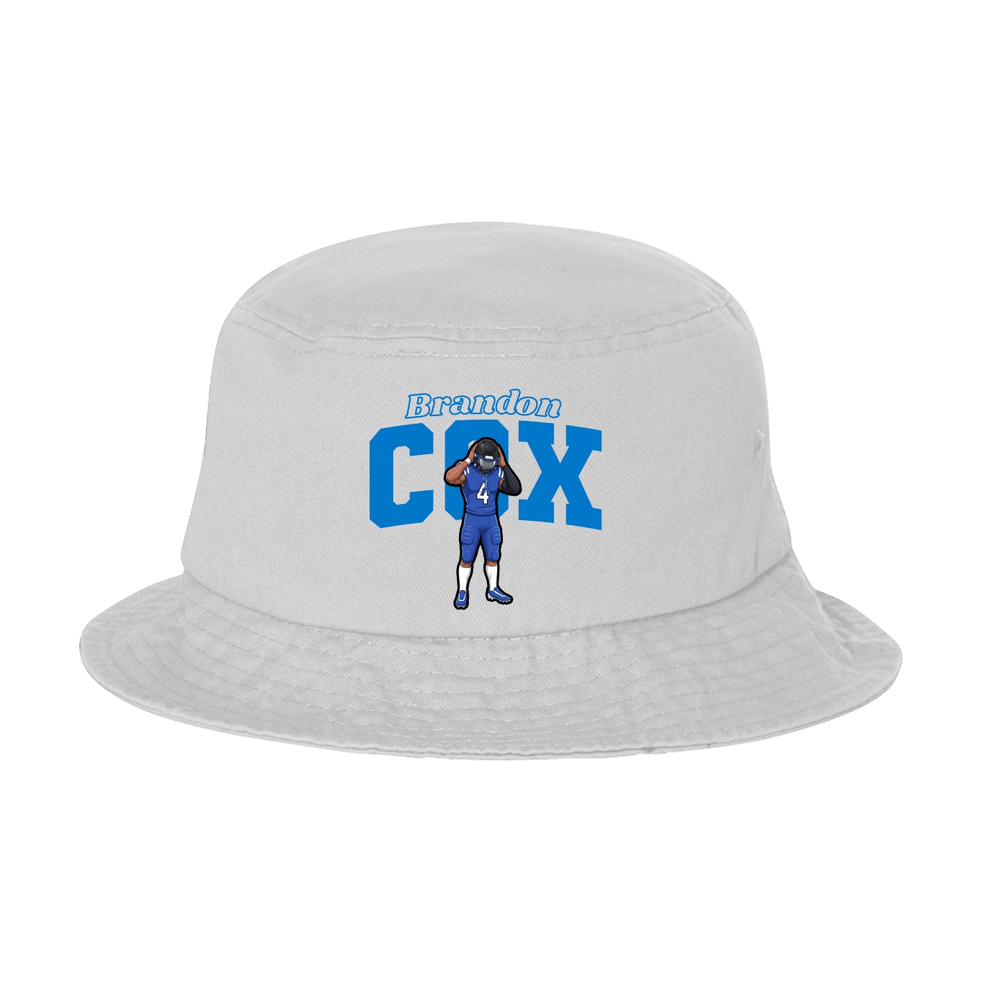 Bucket Cap — Name Arch in White