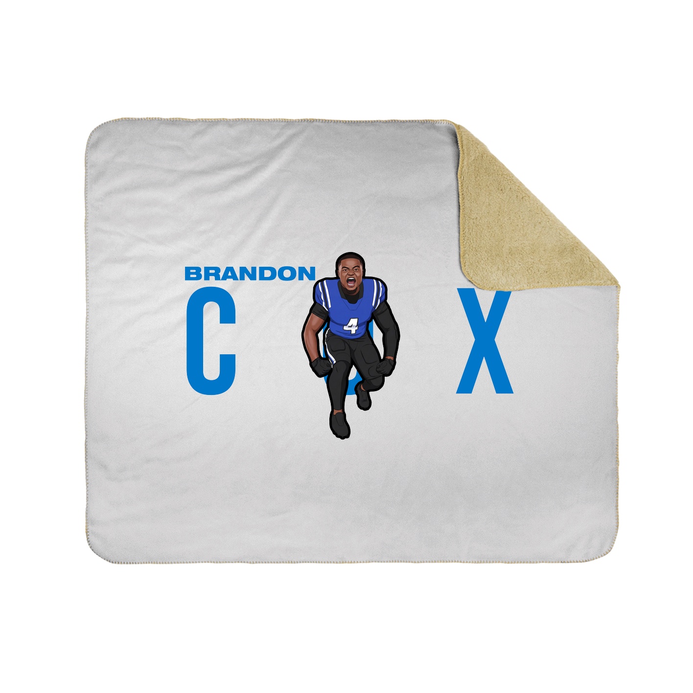 Throw Blanket — Player Name in White