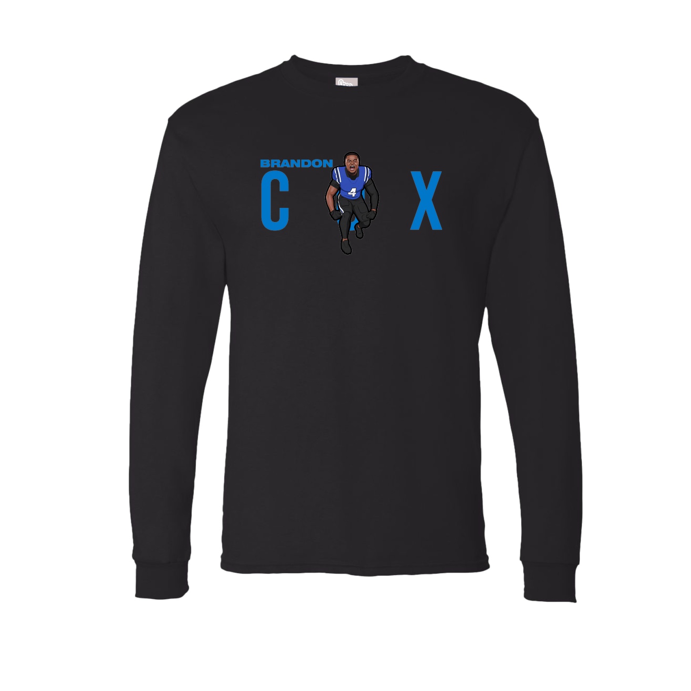 Long Sleeve Tee — Player Name in Black