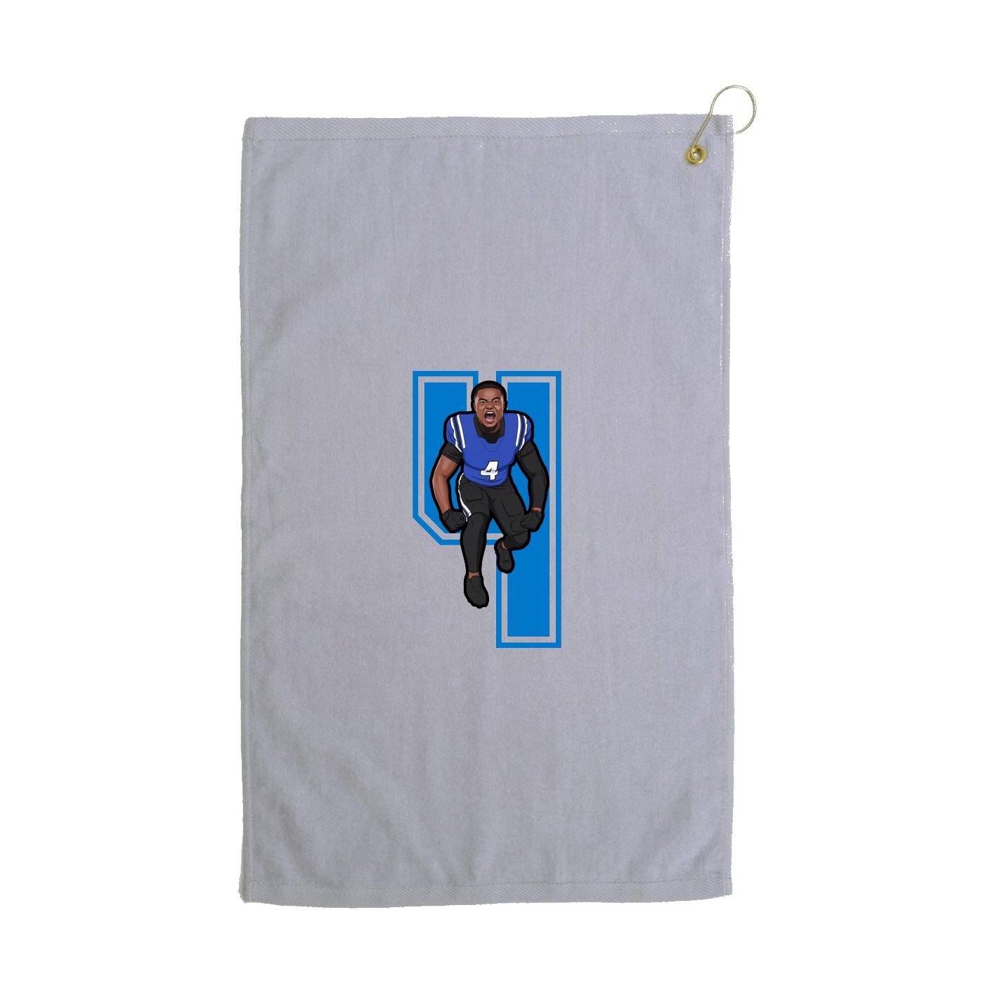 Golf Towel — Number in Grey