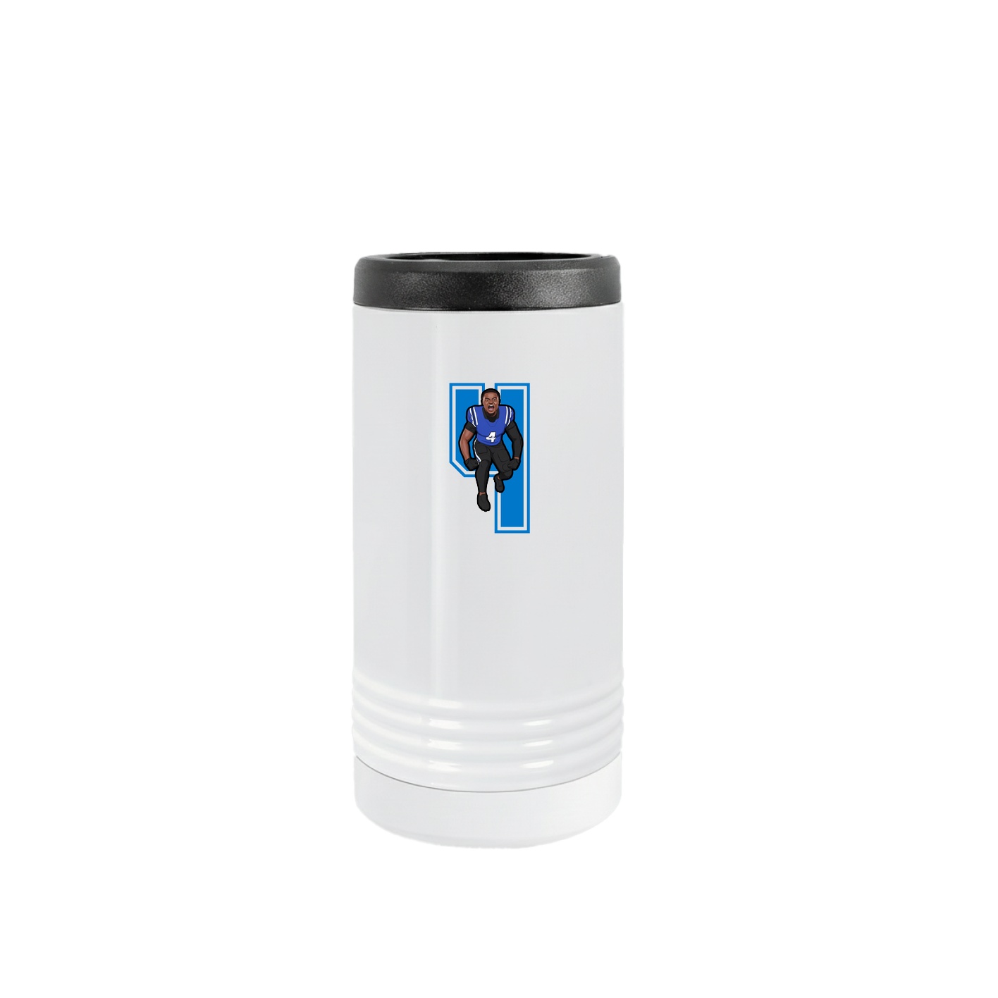 Slim Beverage Holder — Number in White