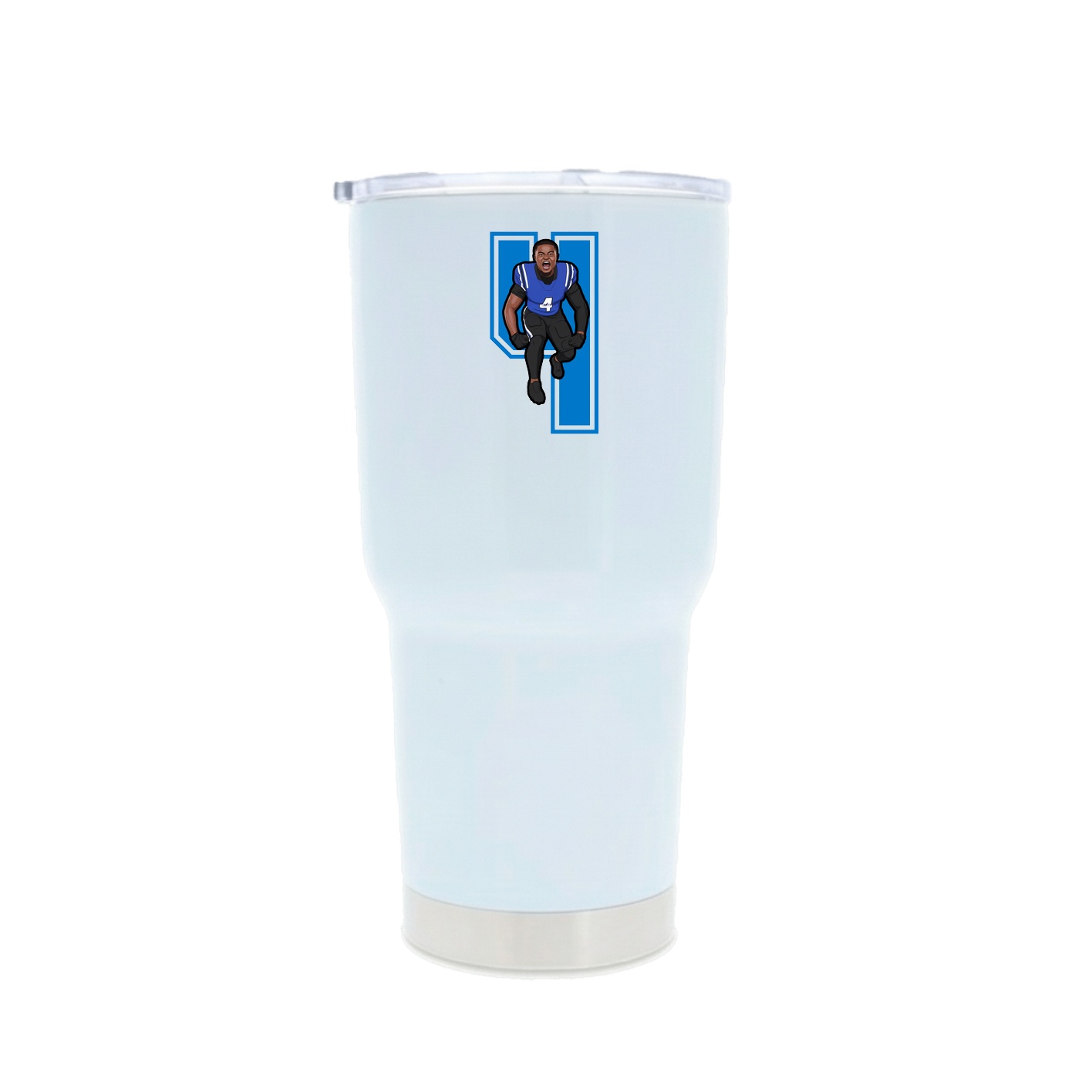 30oz Stainless Steel Tumbler — Number in White