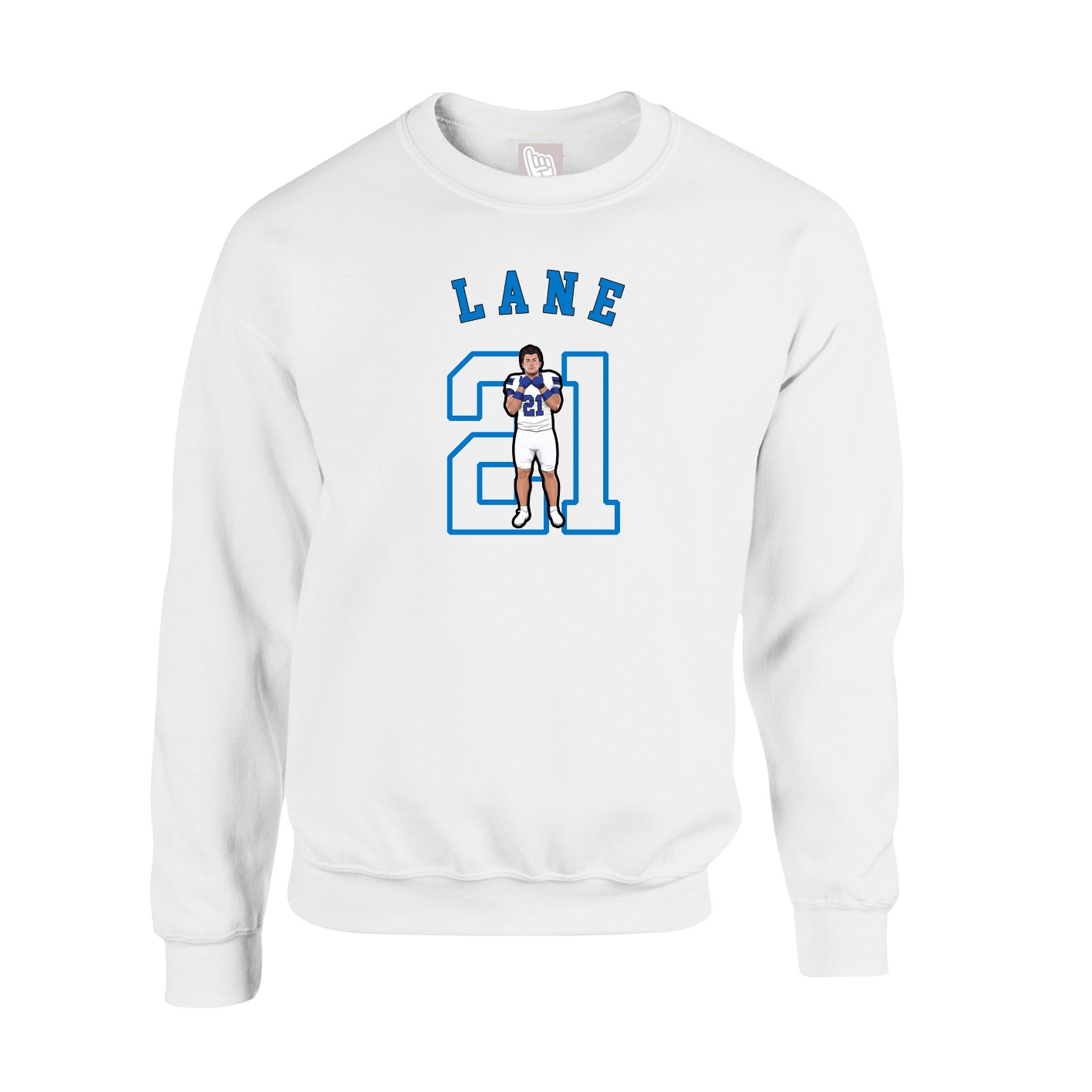 Fleece Crew — Shirsey Arch in White