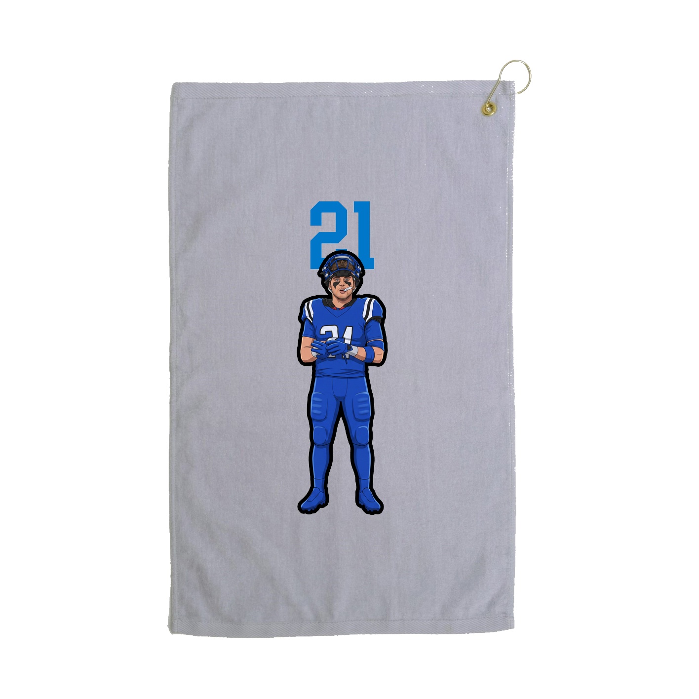 Golf Towel — Number Top in Grey