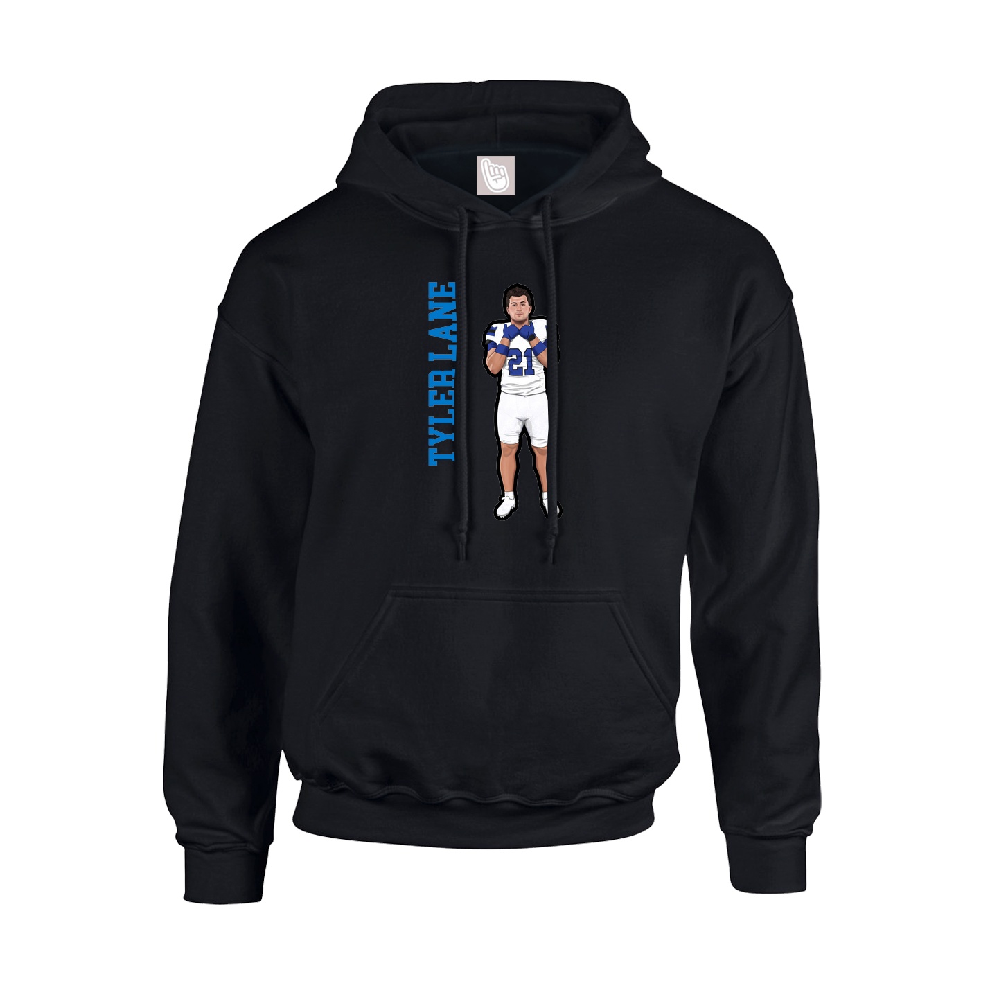Youth Hoodie — Name Vertical in Black