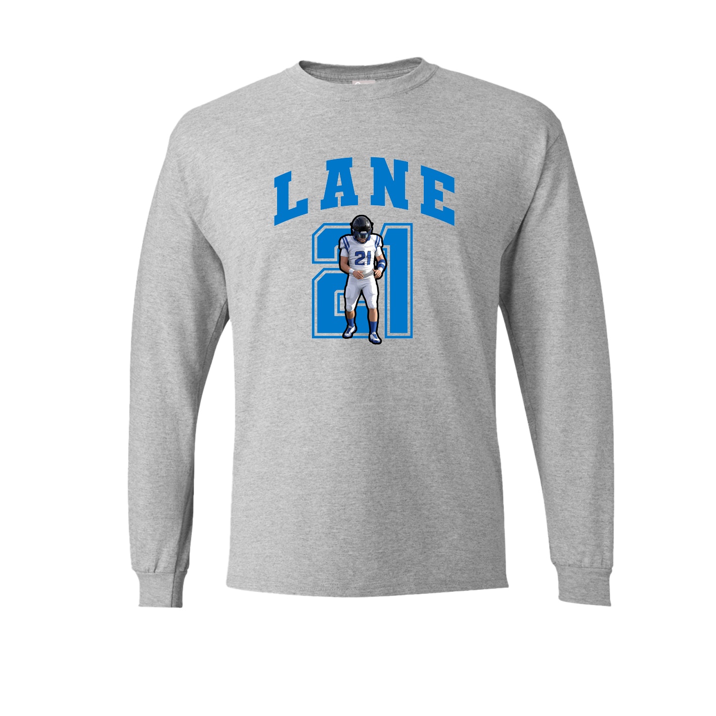 Long Sleeve Tee — Number in Grey